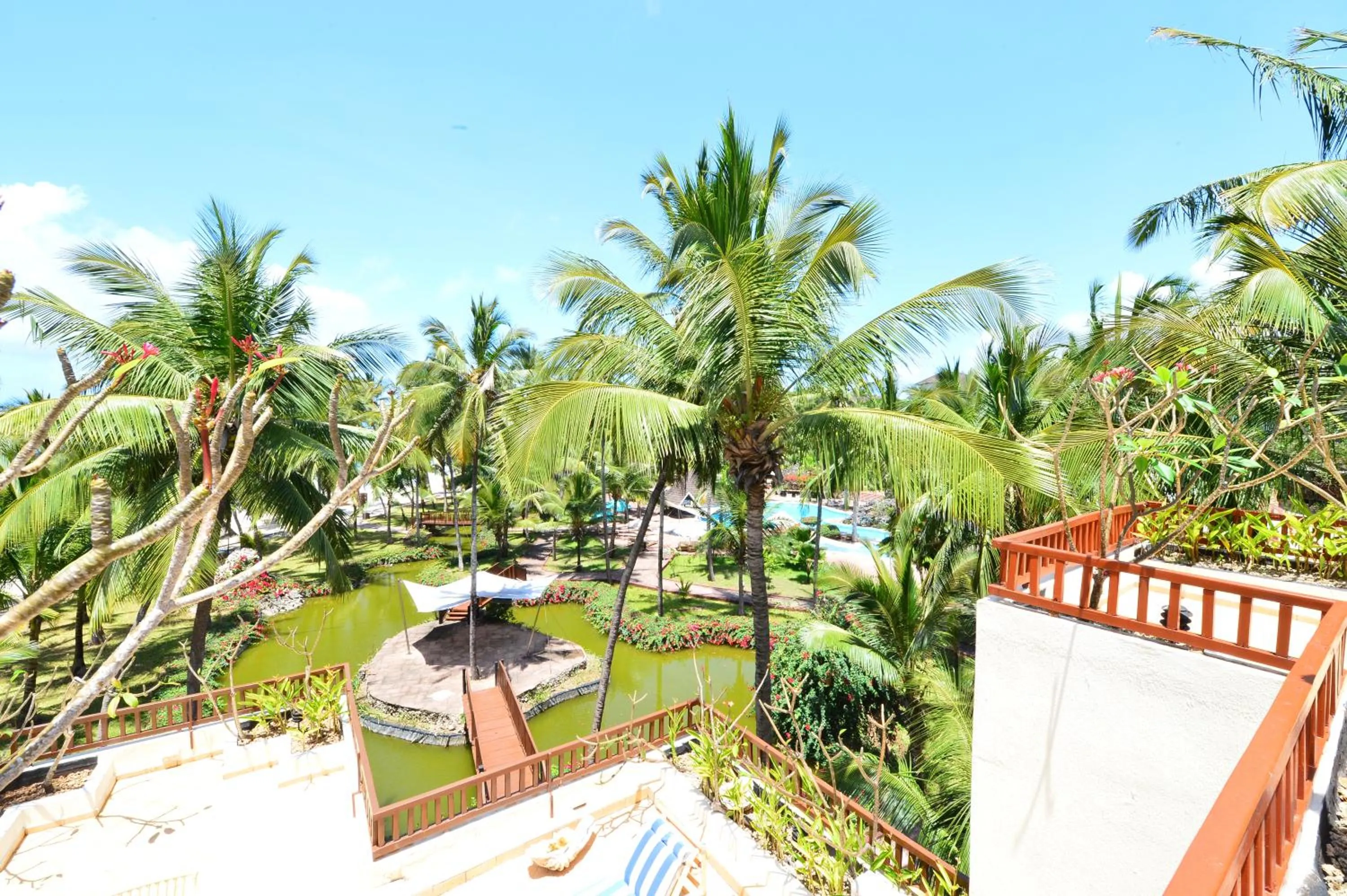 Balcony/Terrace in Diani Reef Beach Resort & Spa - Your Beachfront Bliss Awaits