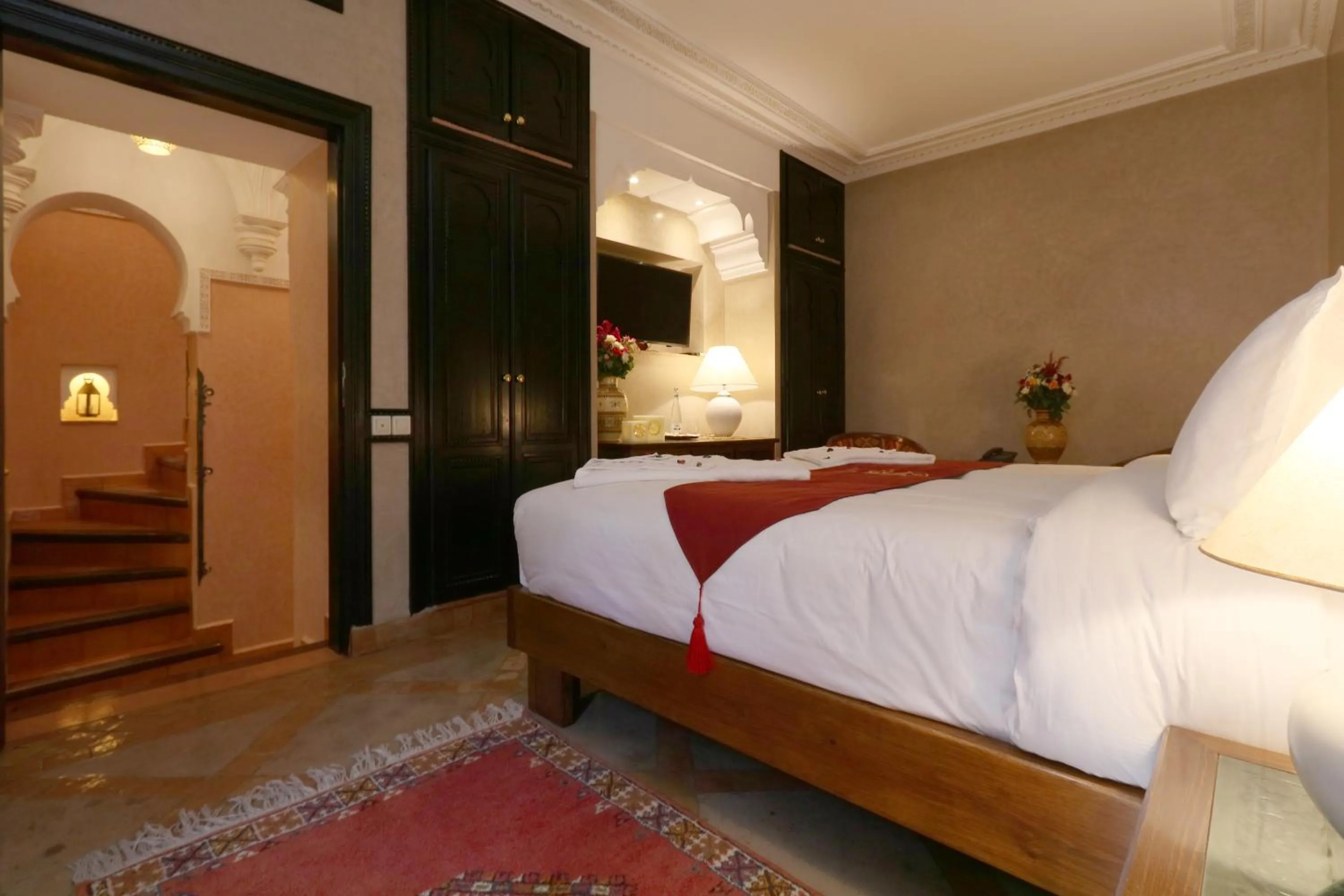 Bed in Riad Omara al Kasbah