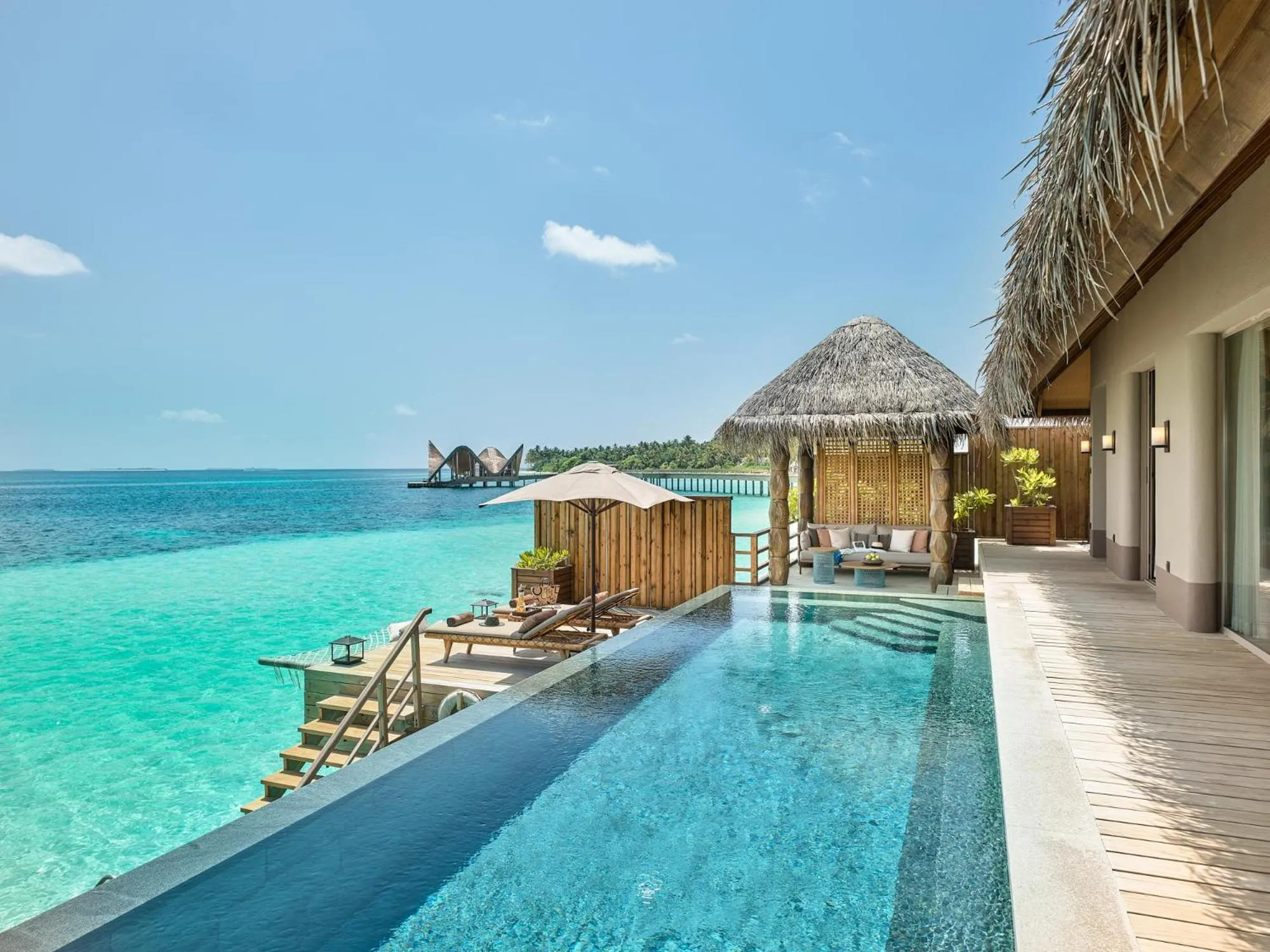 Pool view in JOALI Maldives