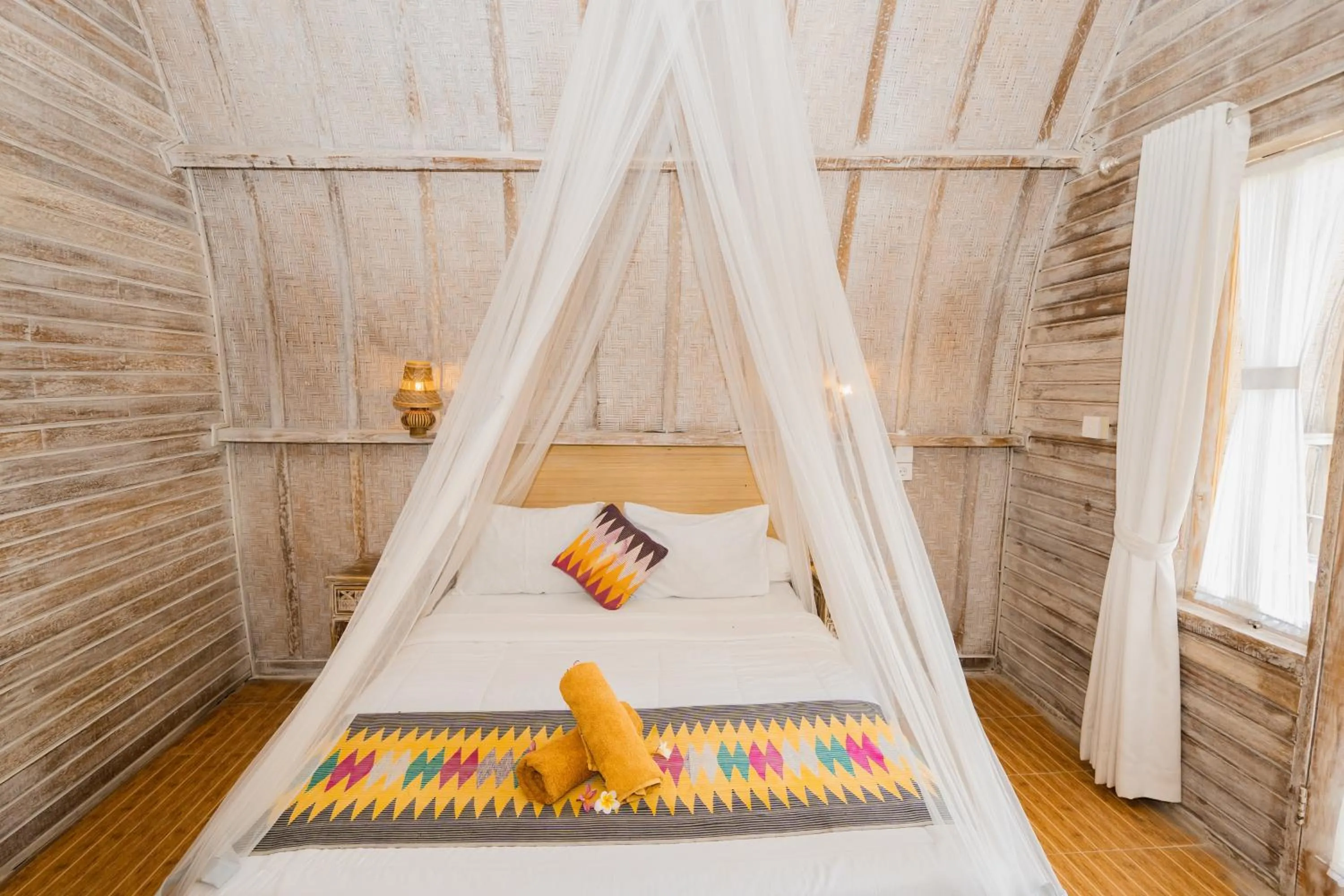 Bedroom in The Mel Huts