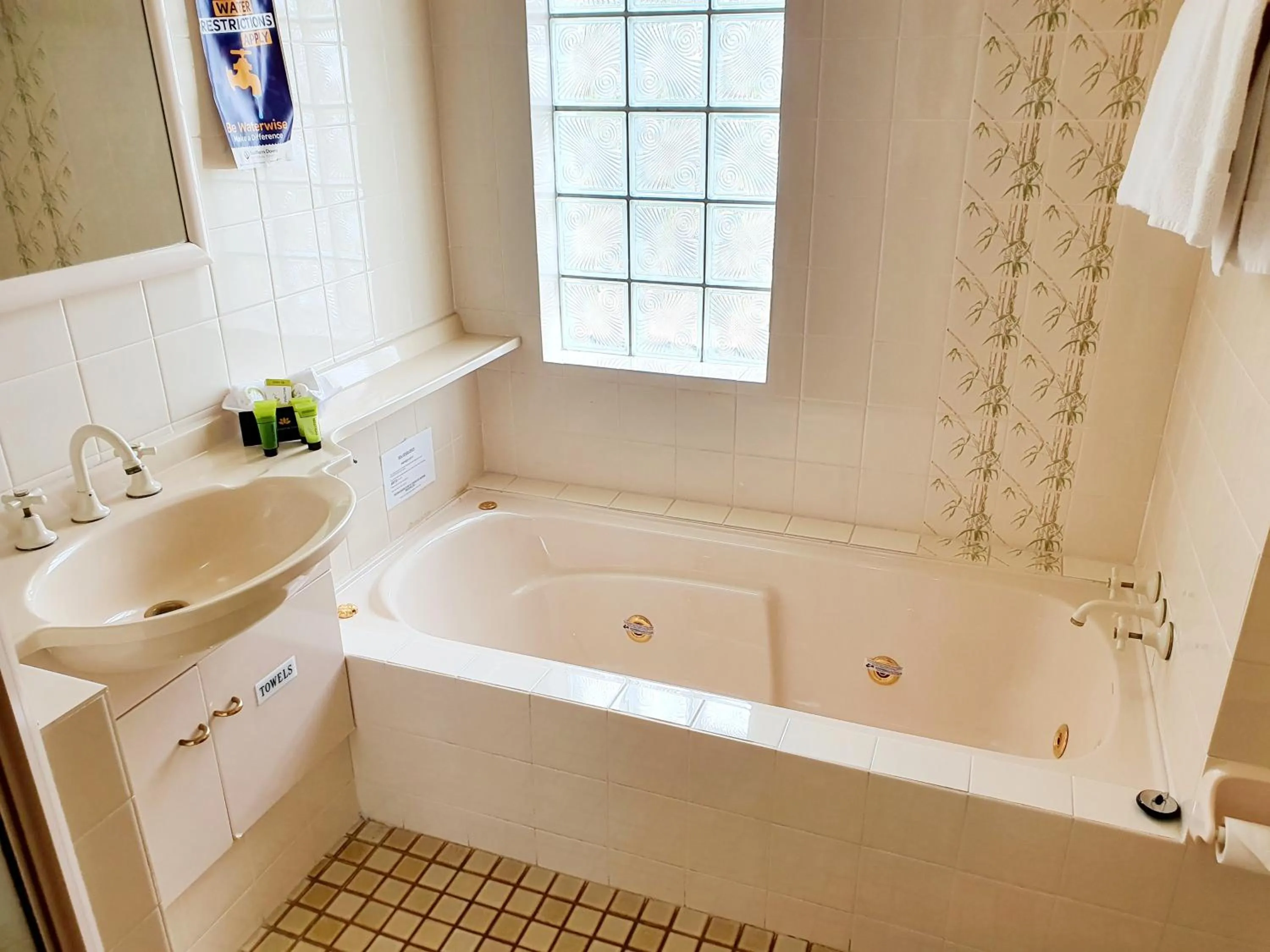 Bathroom in McNevins Warwick Motel