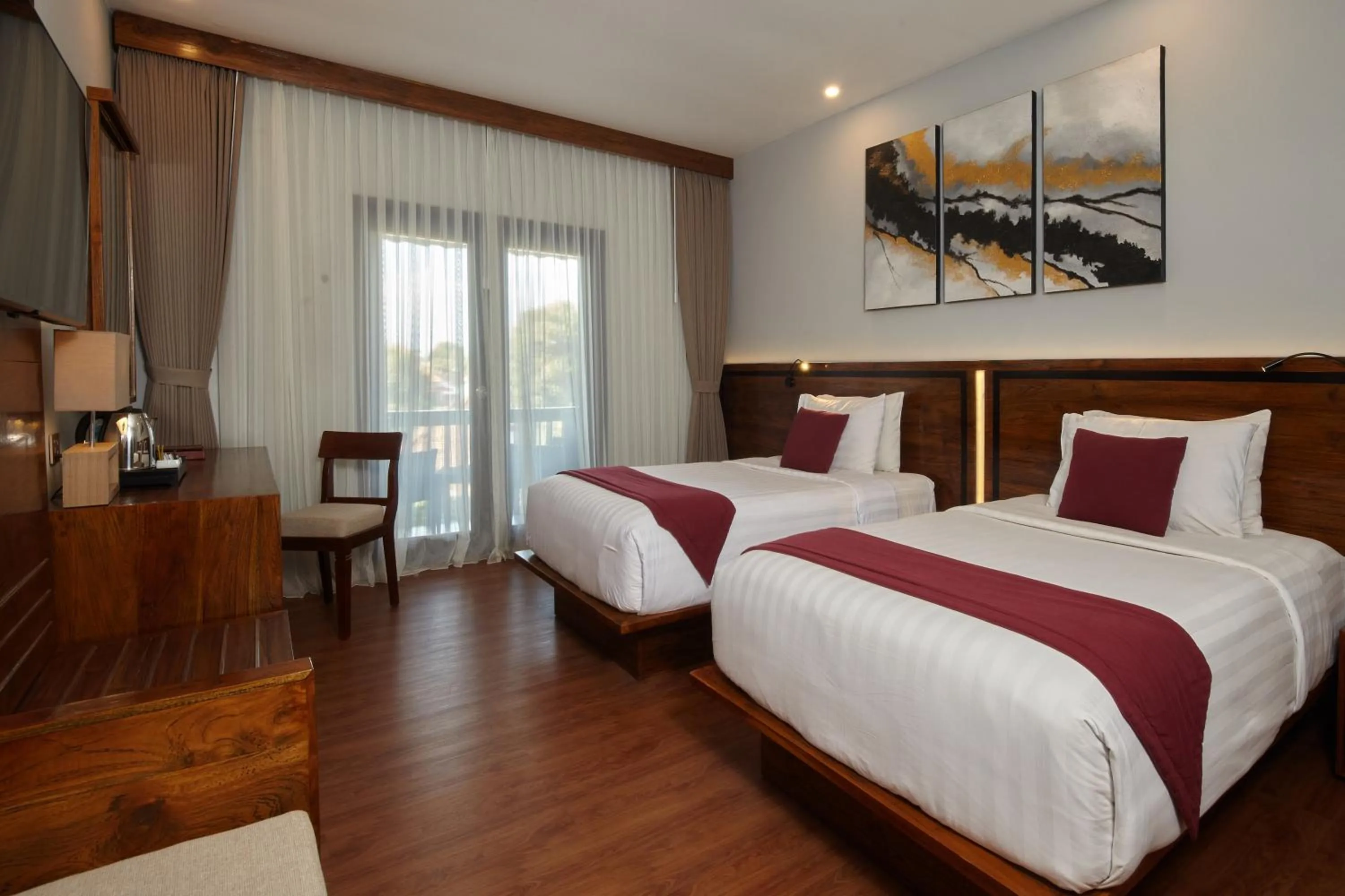 Bed in The Lokha Legian Resort & Spa