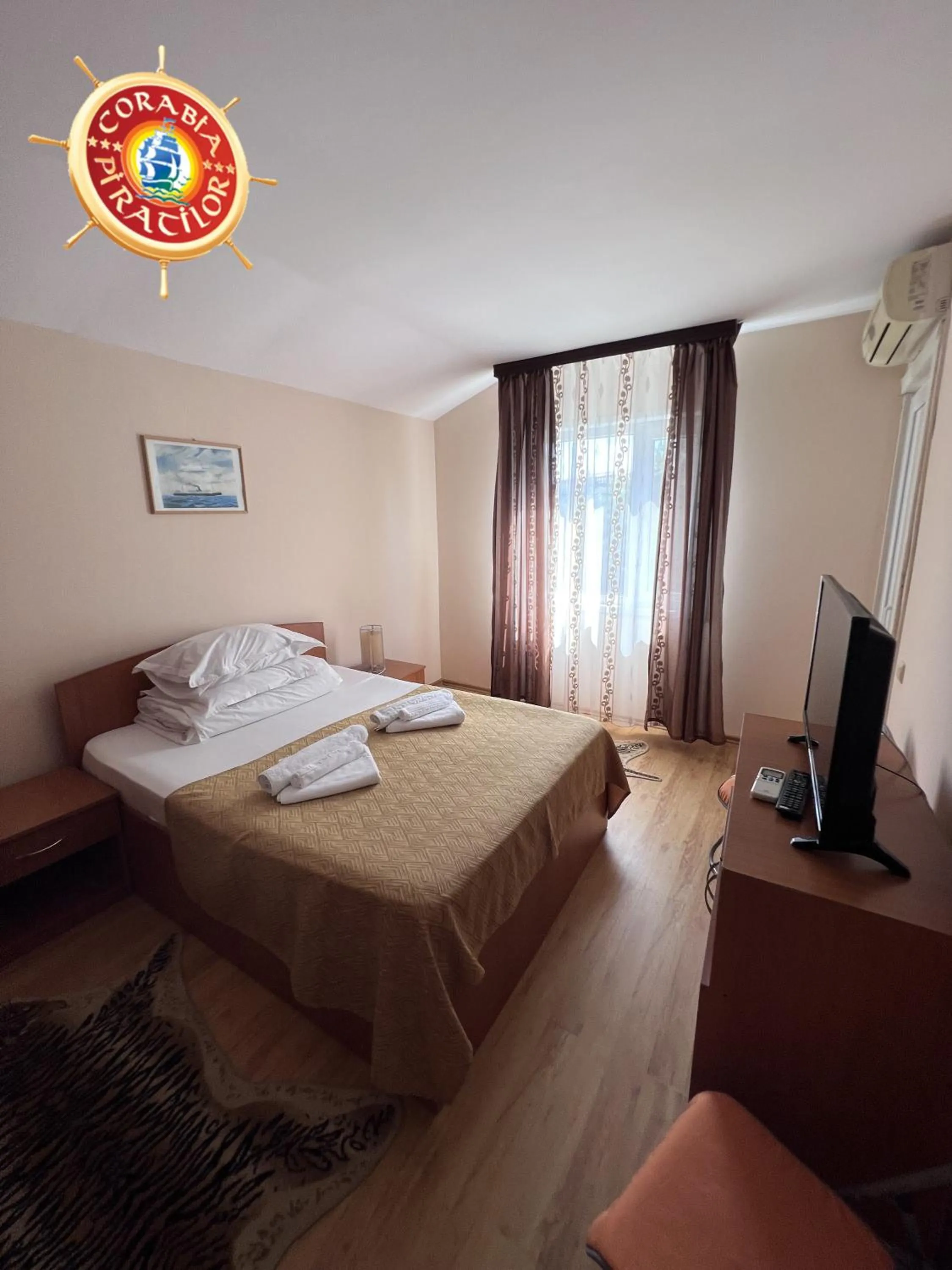 Bedroom, Bed in Club de Vacanta Corabia Piratilor - Family Resort Mamaia Nord