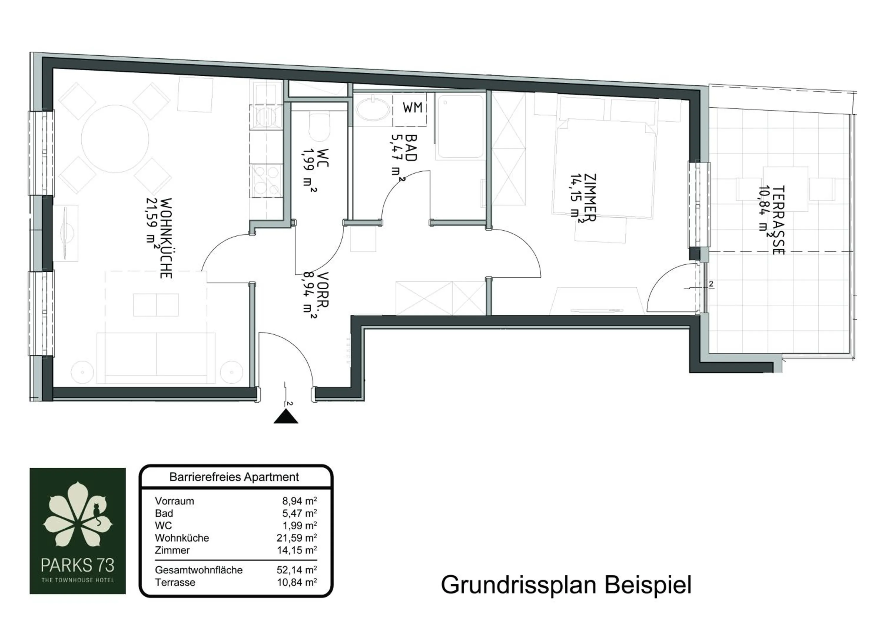 Floor plan in Parks 73 The Townhouse Hotel