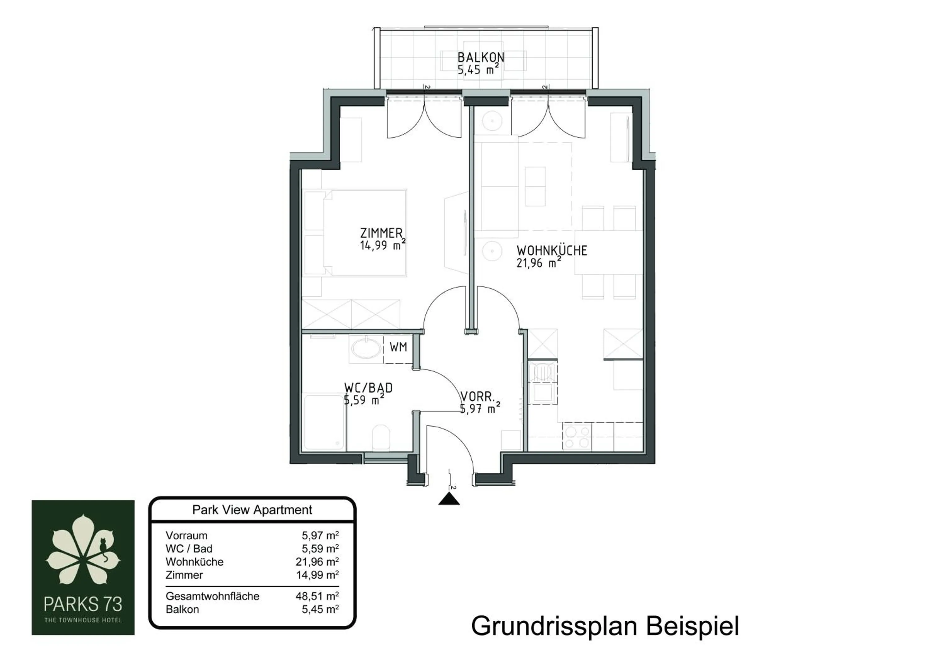 Floor plan in Parks 73 The Townhouse Hotel
