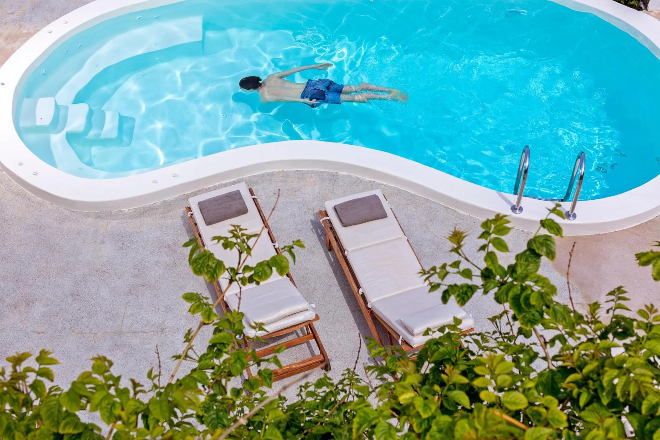 Pool view in Windmill Villas