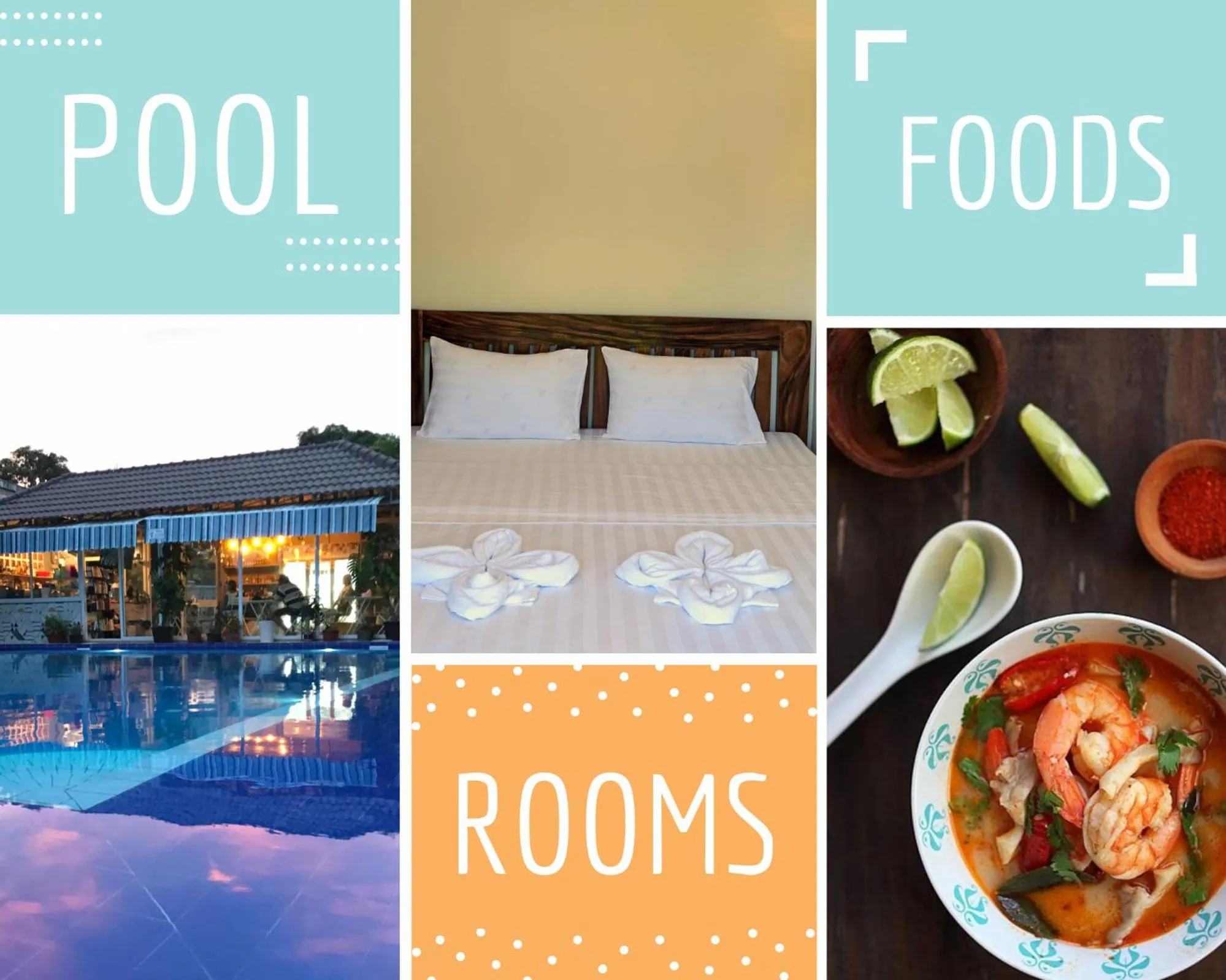 Pool view in Sanssouci Kep