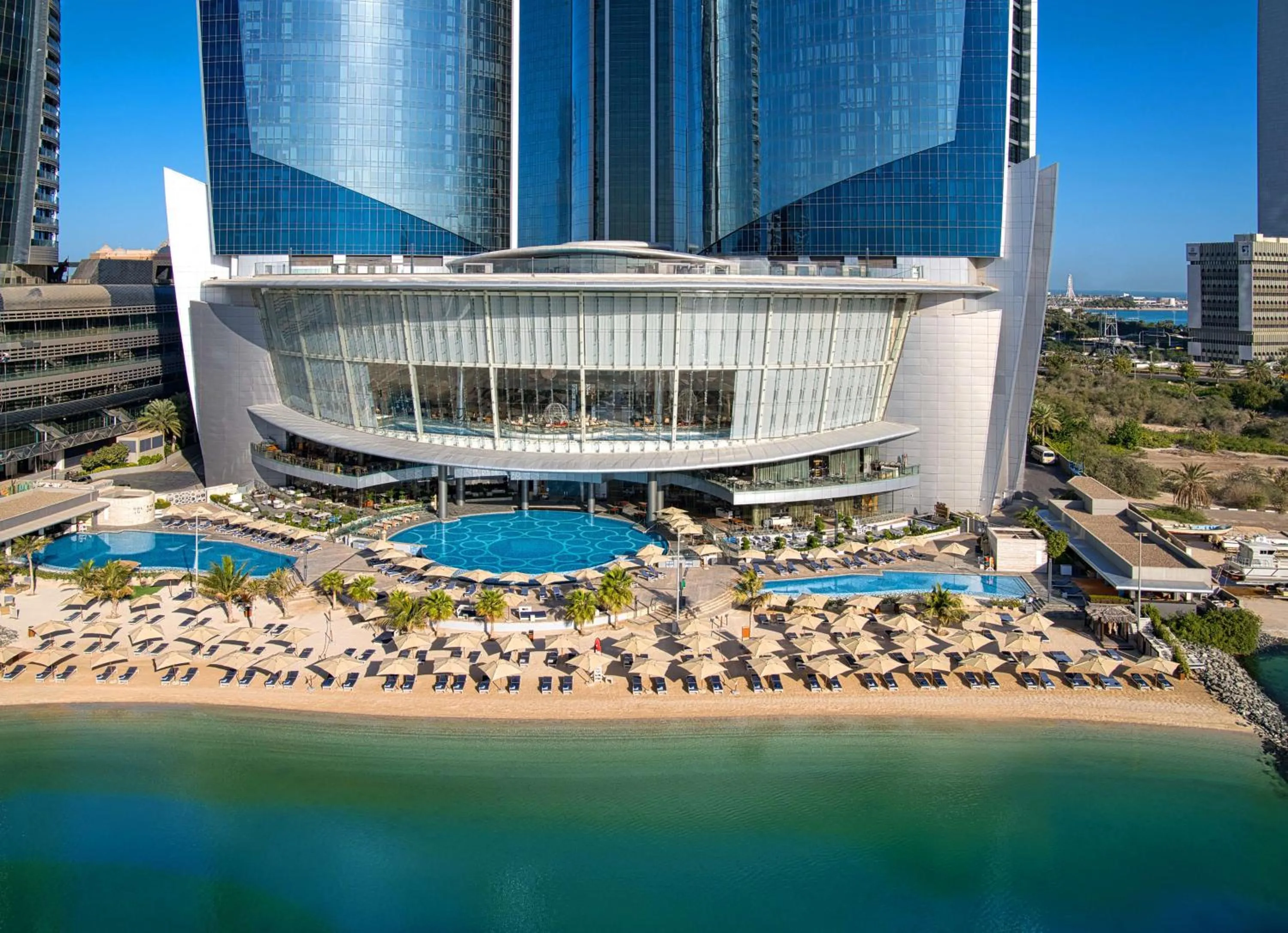 Pool view in Conrad Abu Dhabi Etihad Towers