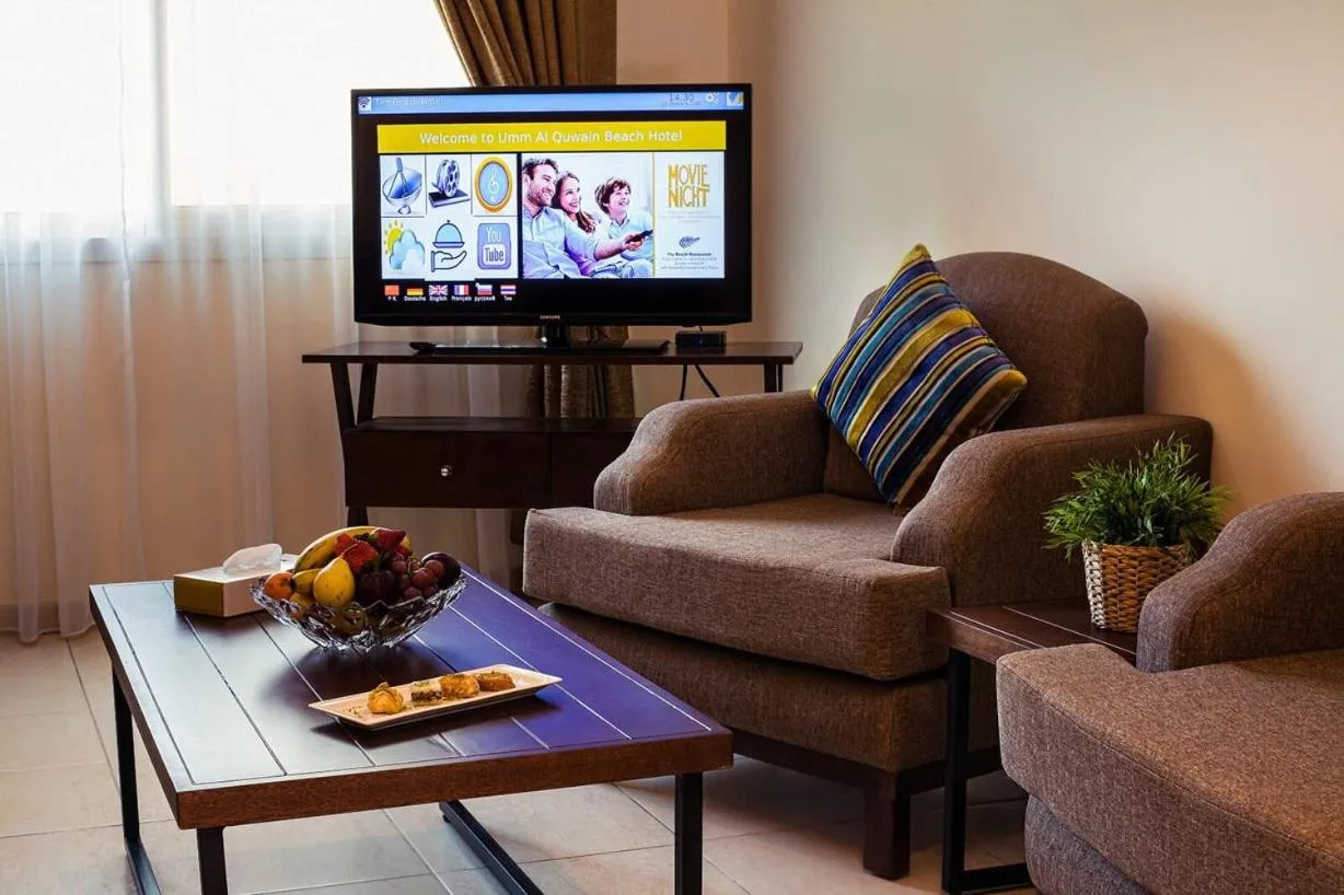 Living room in Umm Al Quwain Beach Hotel