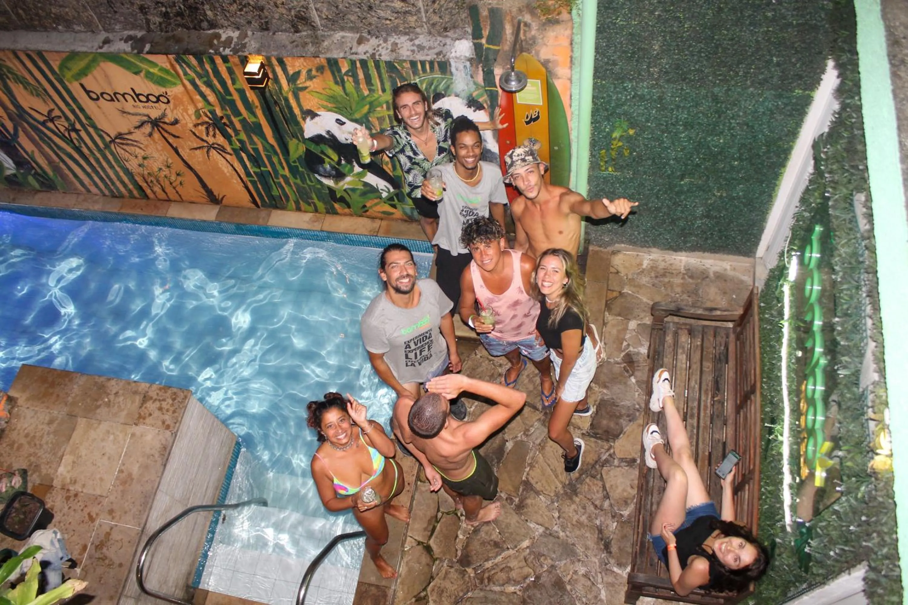 Swimming pool in Bamboo Rio Hostel