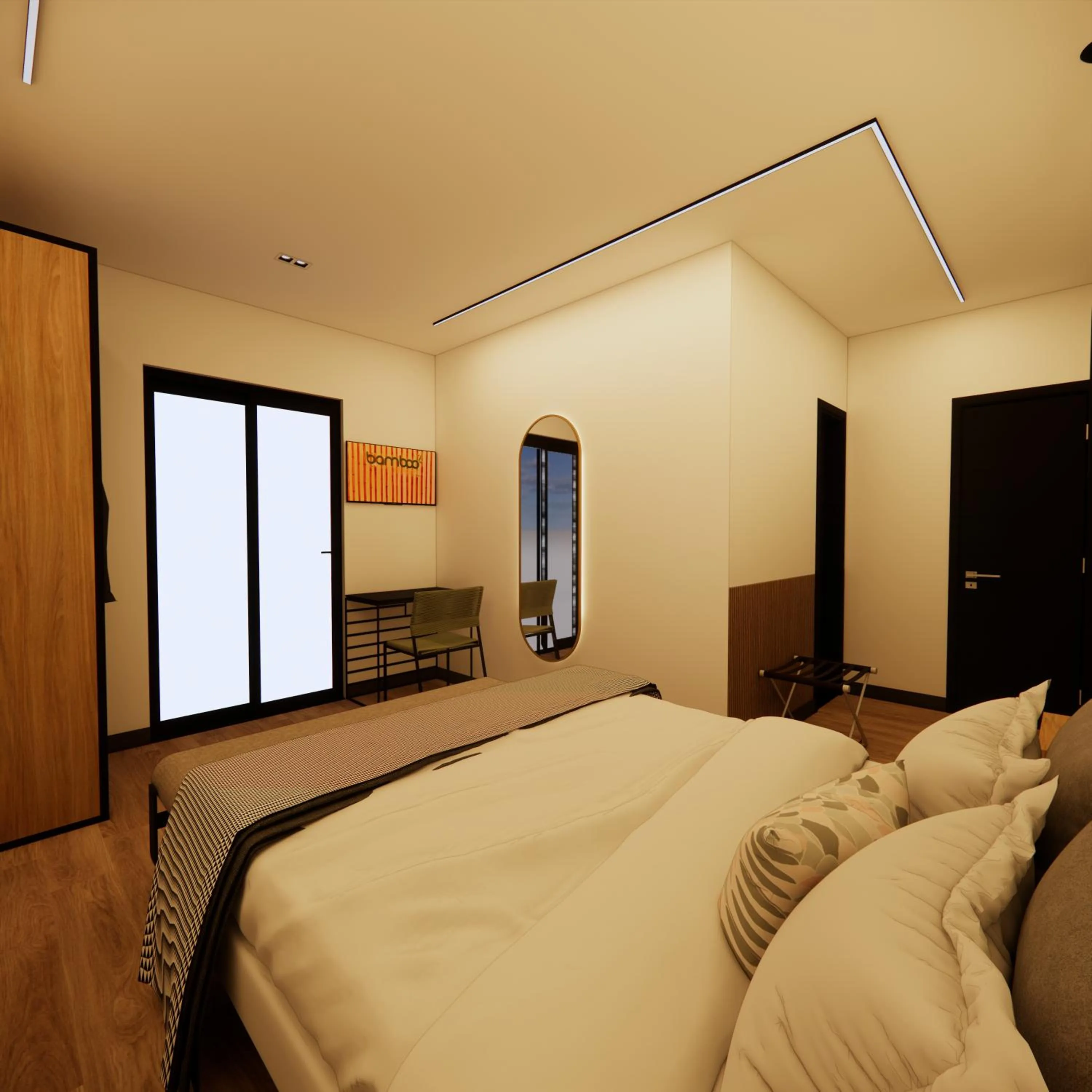 Bed in Bamboo Rio Hostel