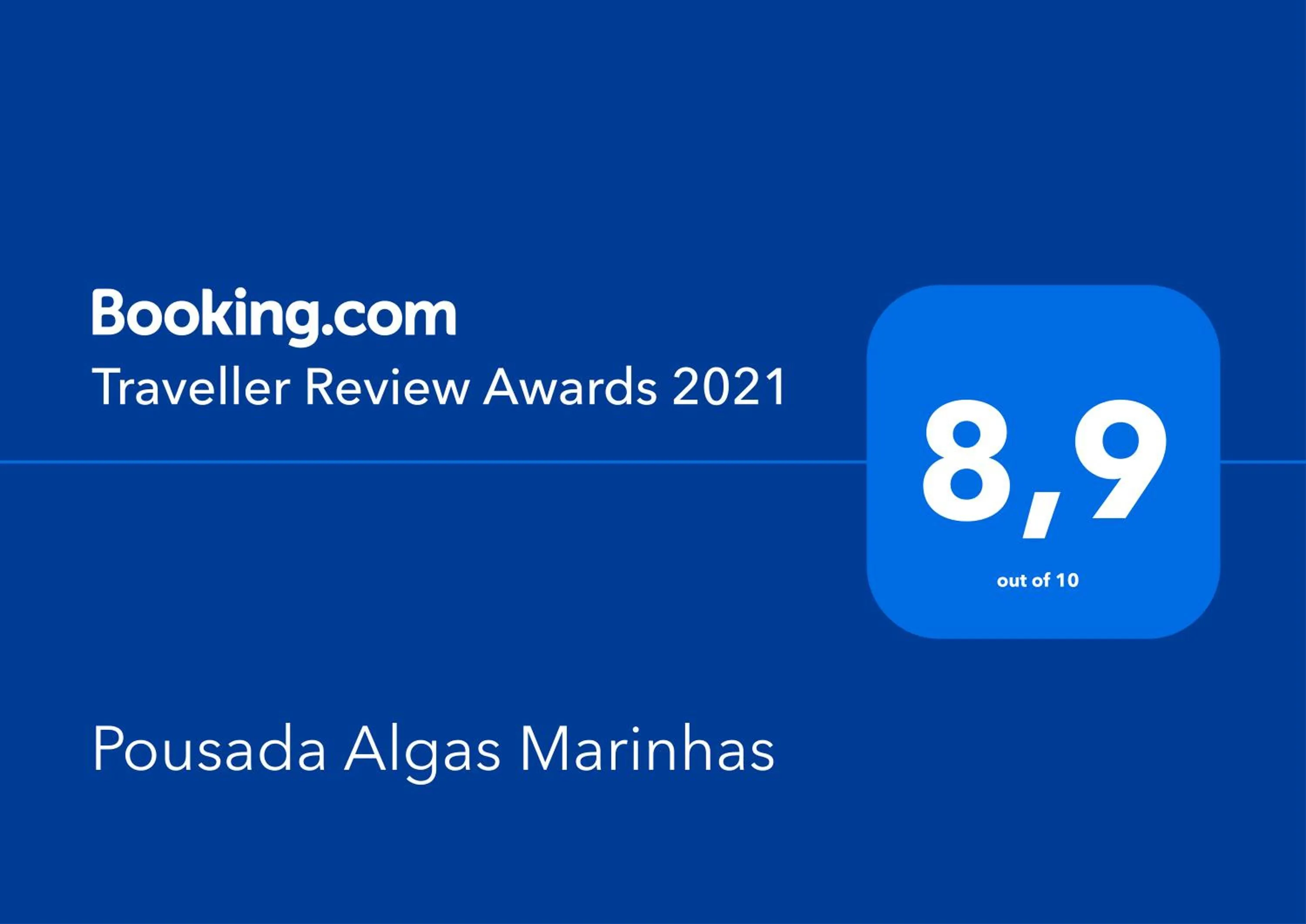 Certificate/Award in Pousada Algas Marinhas