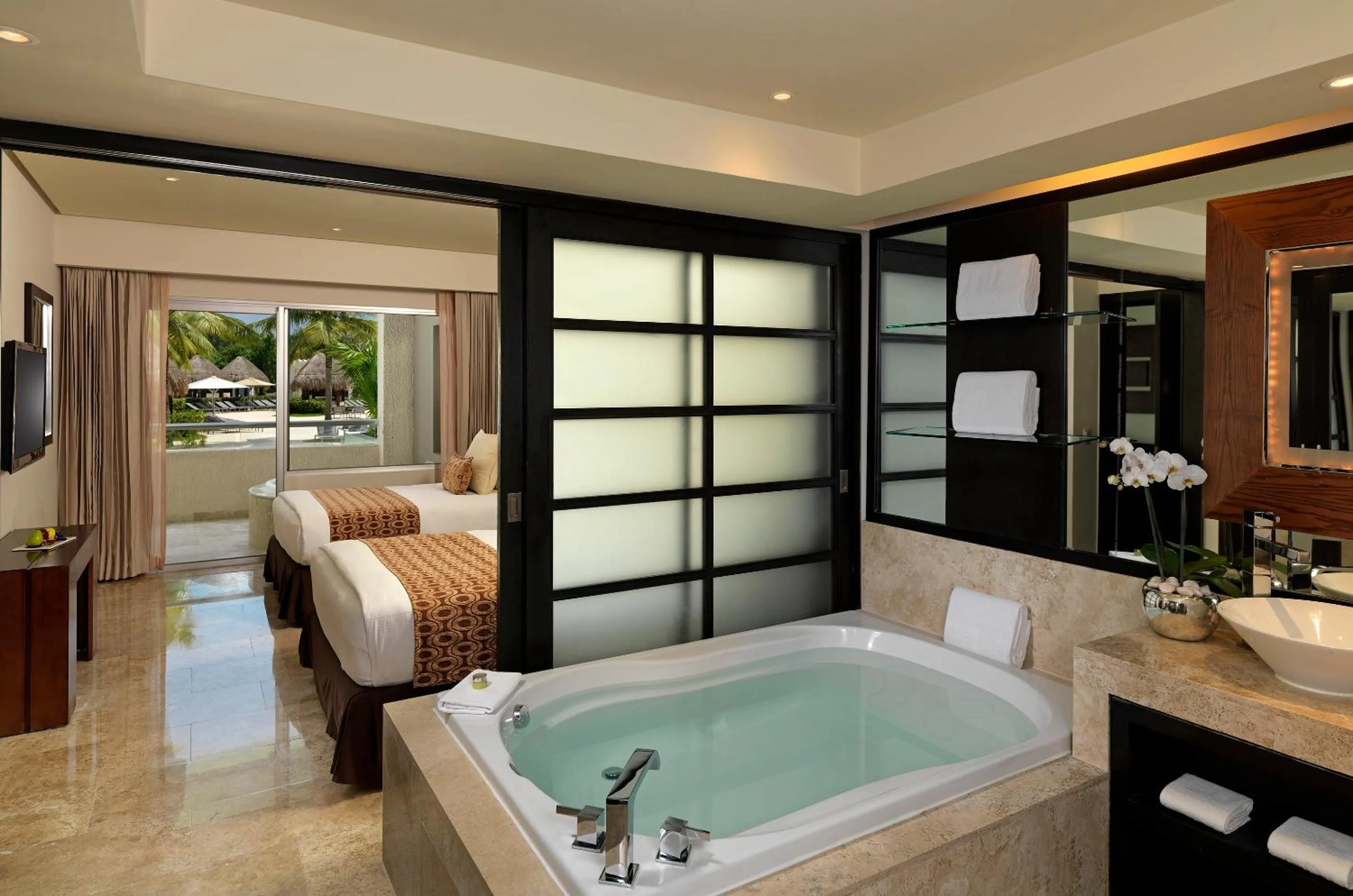 Garden view, Bed in Paradisus Playa del Carmen - Riviera Maya - All Inclusive