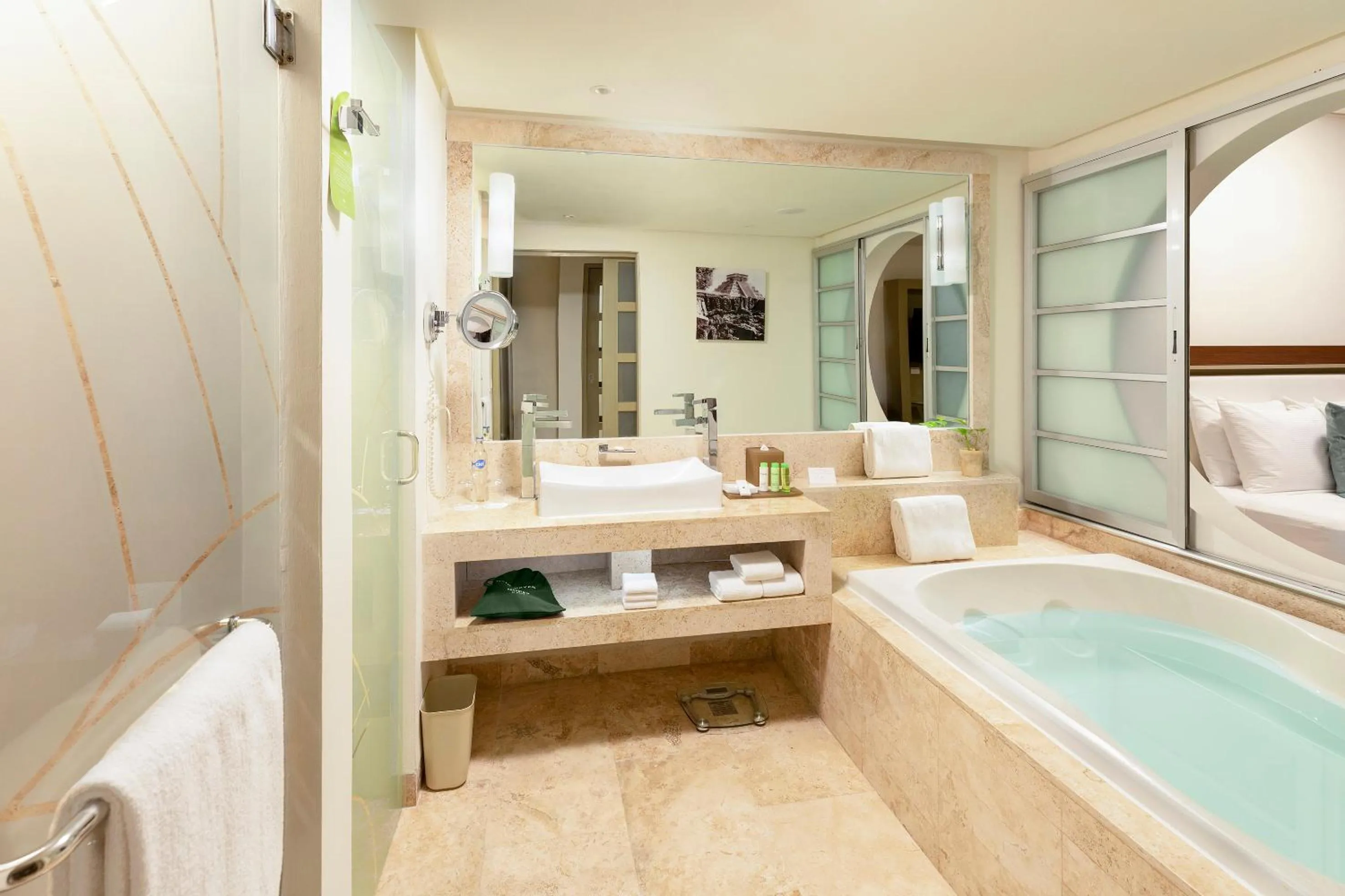 Bathroom, Bed in Paradisus Playa del Carmen - Riviera Maya - All Inclusive