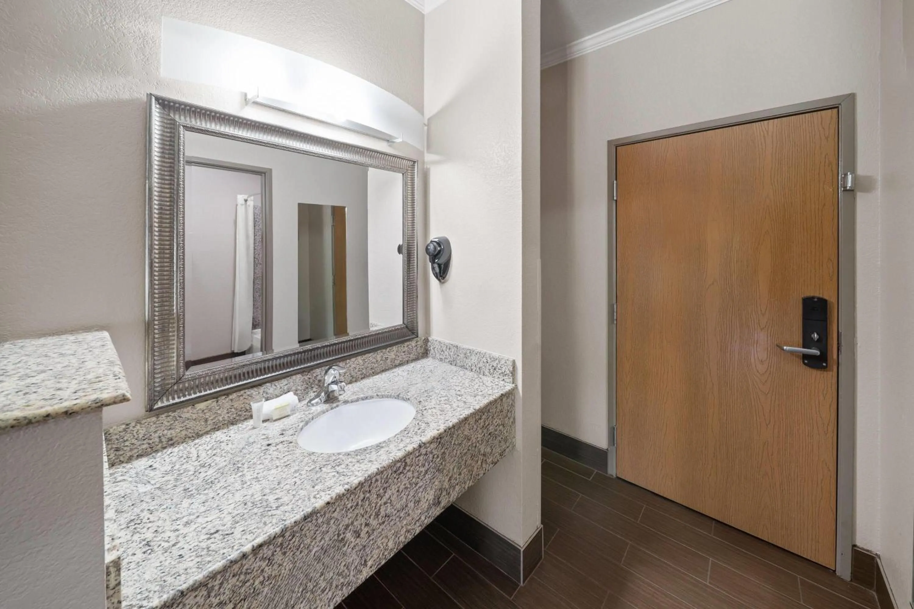Bathroom in Super 8 by Wyndham San Antonio/Alamodome Area