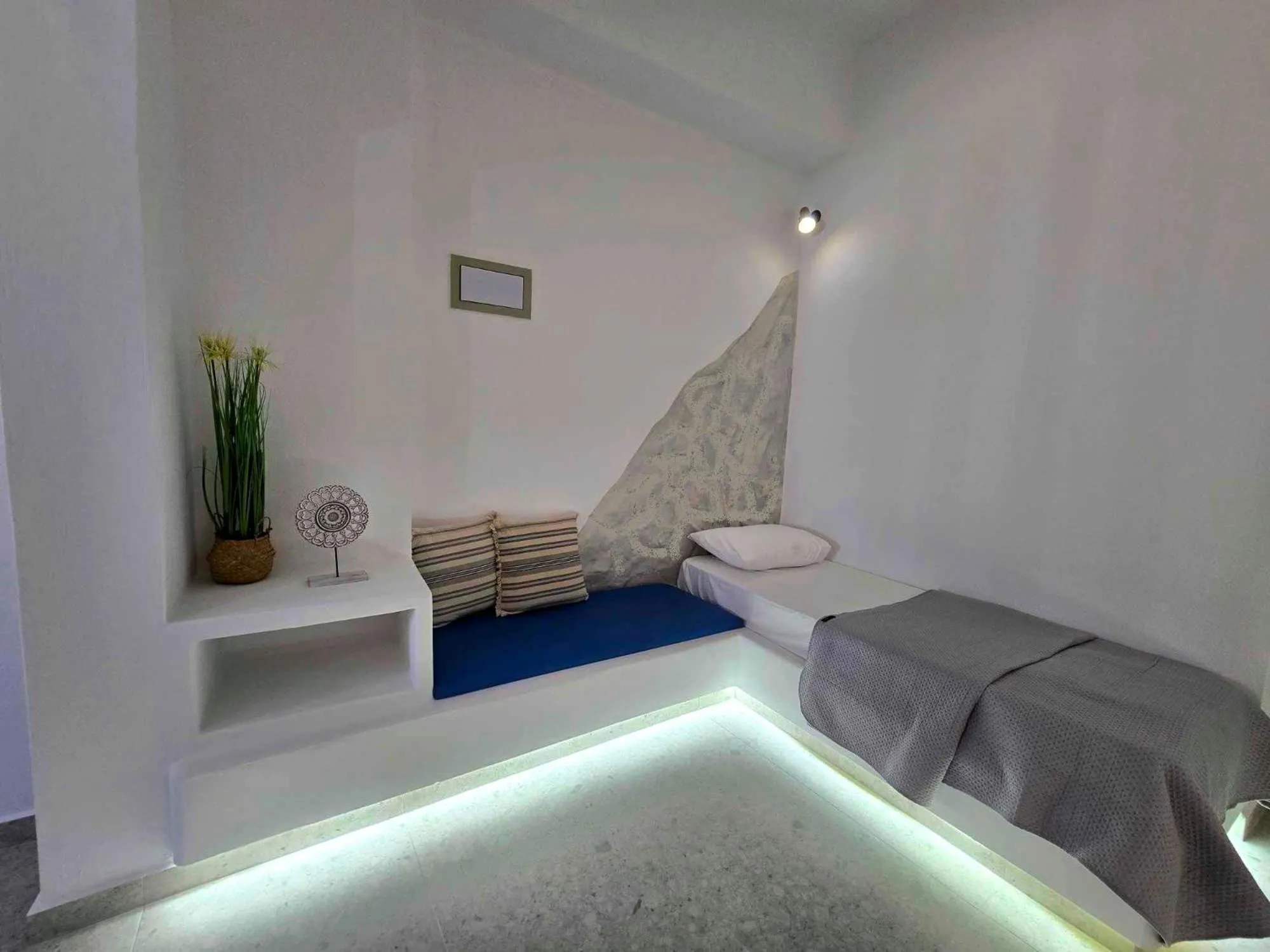 Bed in Papafotis Apartments & Suites