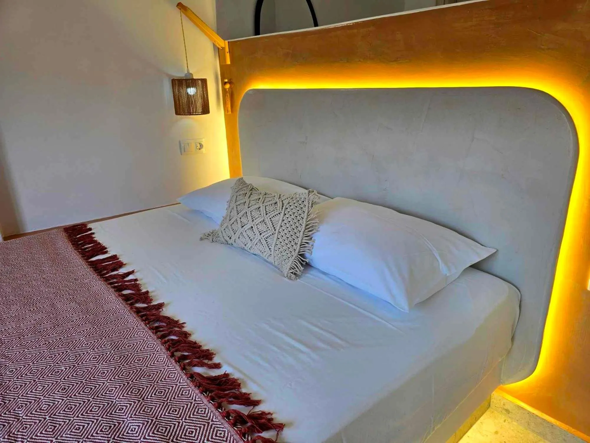 Bed in Papafotis Apartments & Suites