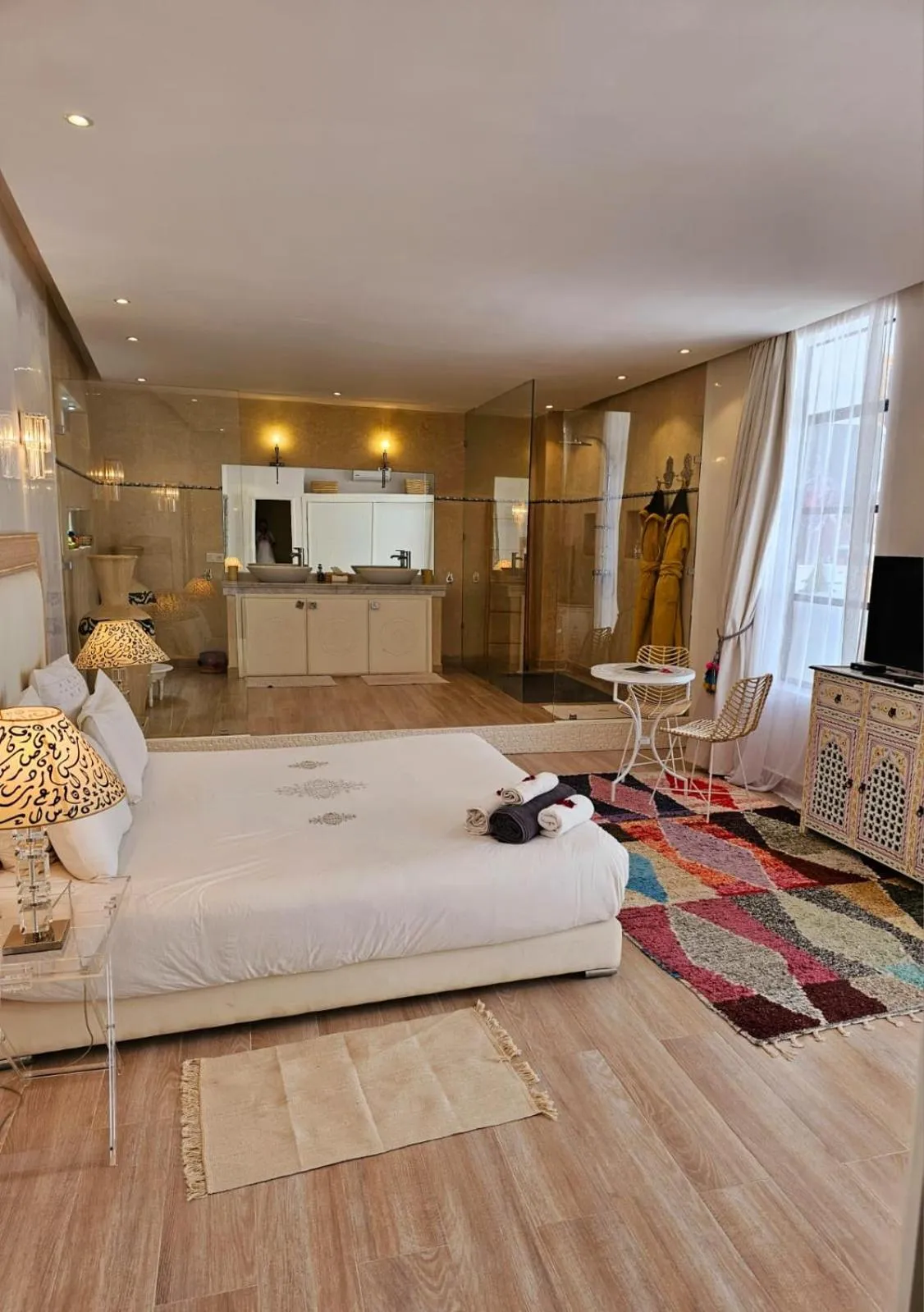 Bed in Riad Tsar Mimoun