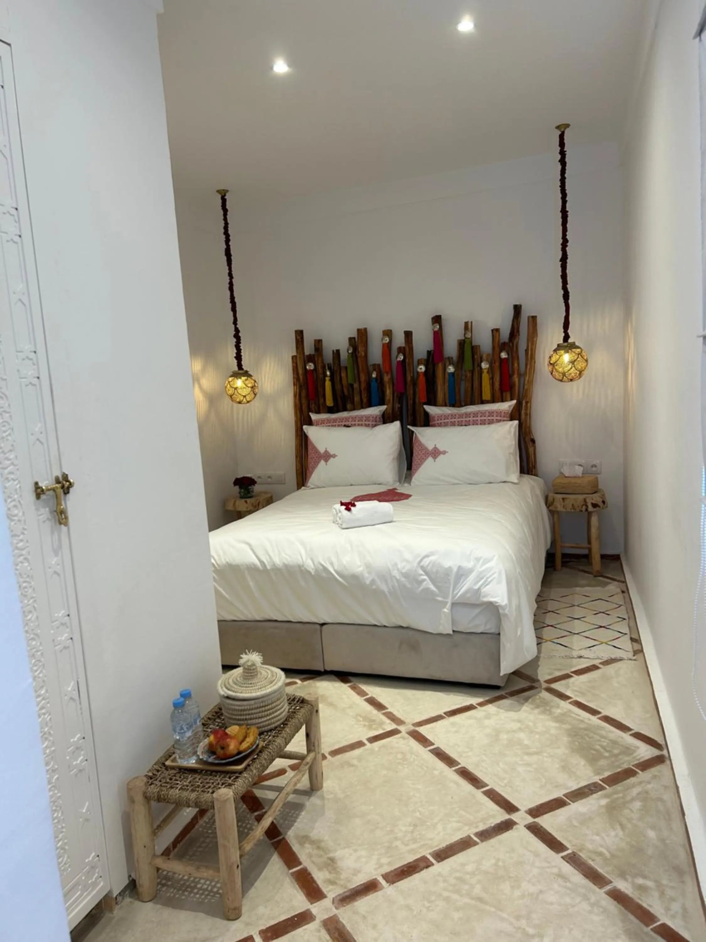 Bed in Riad Tsar Mimoun