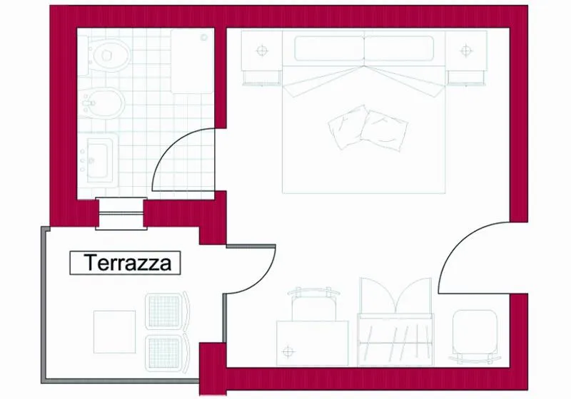 Floor plan in Hotel Friuli