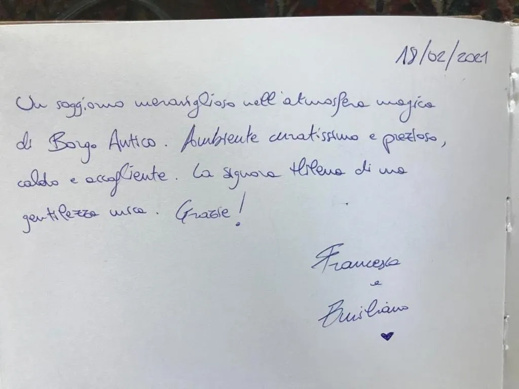 Text overlay in Borgo Antico XIX sec.