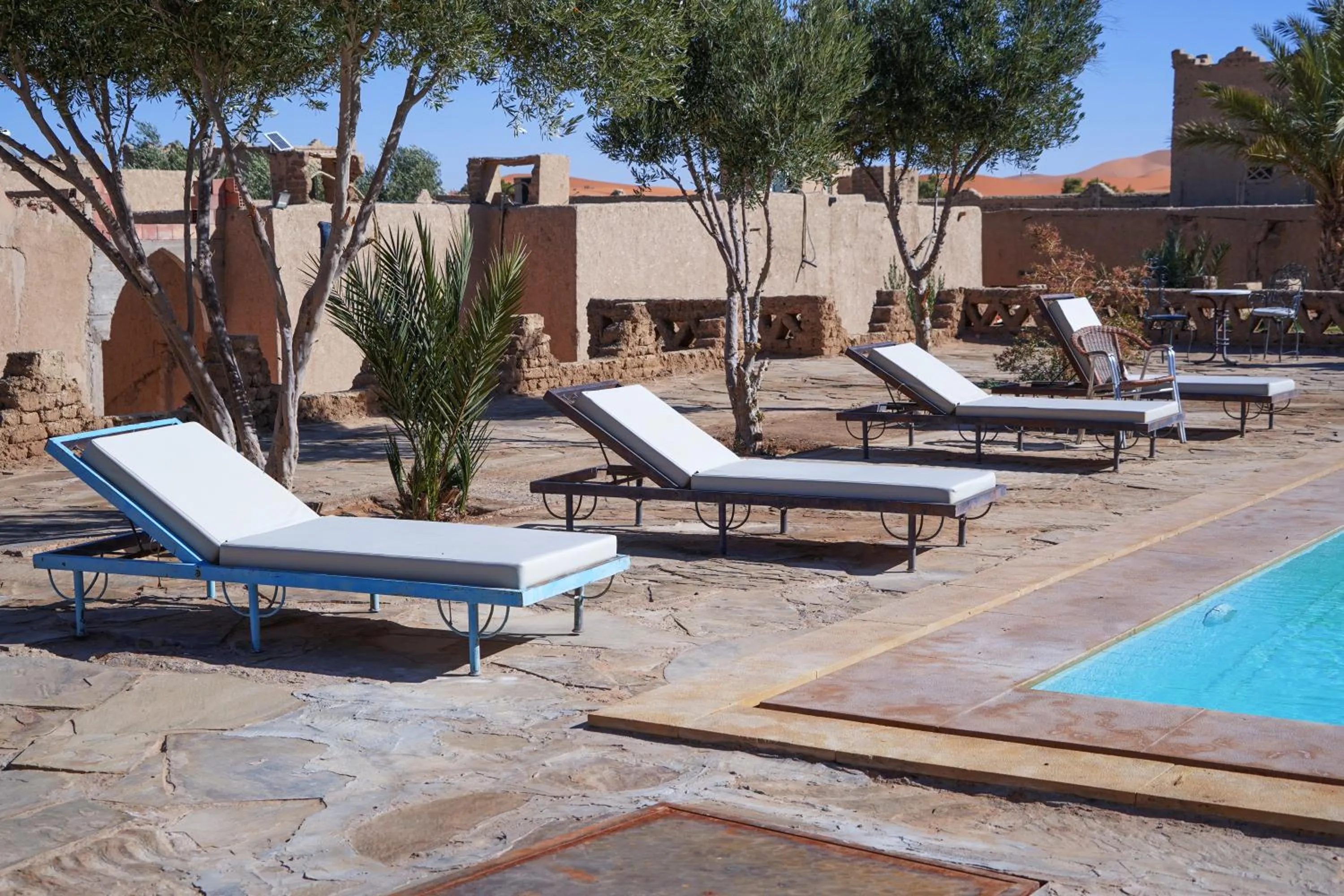 Seating area in Kasbah Erg Chebbi