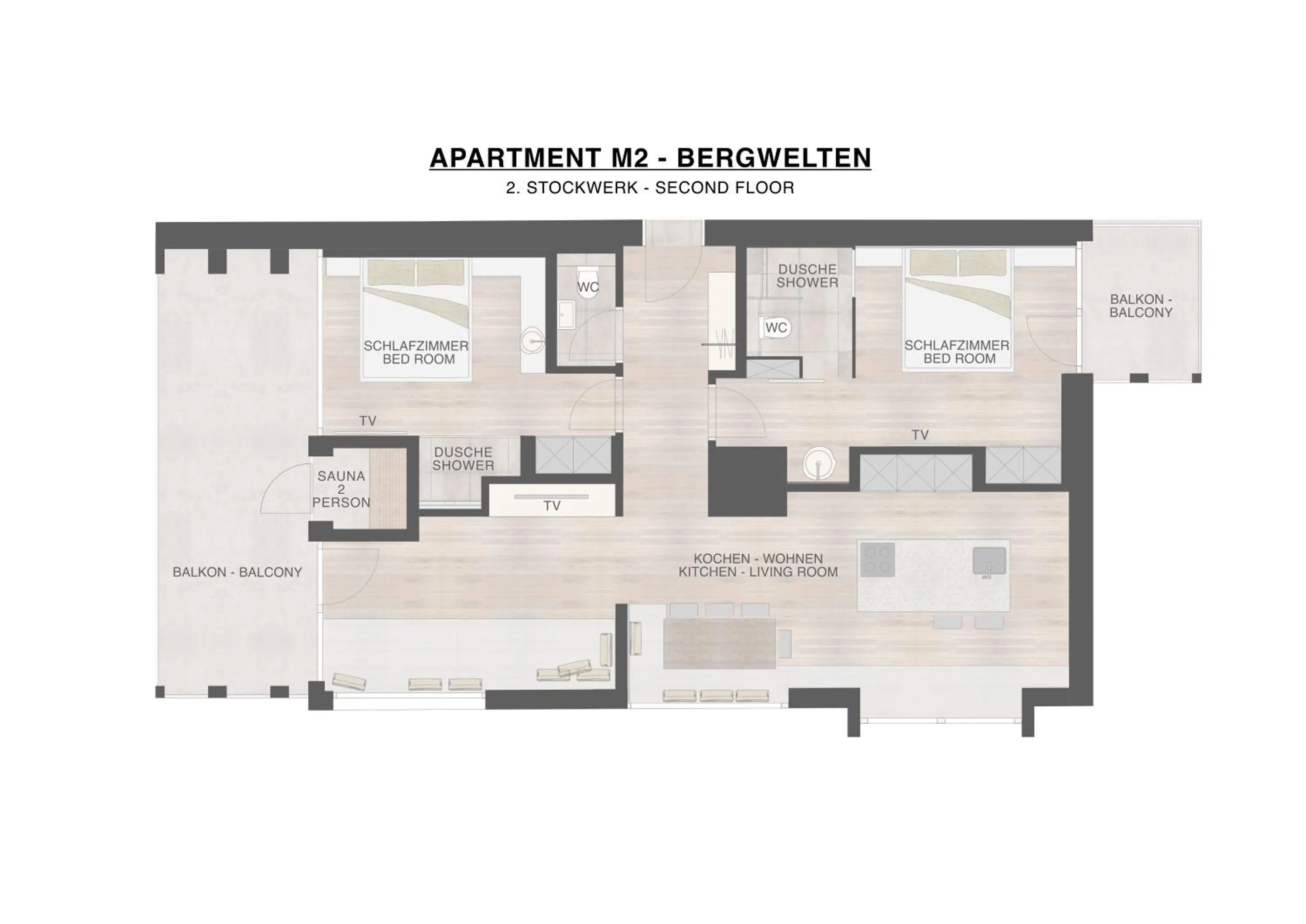 Floor plan in Max Mountain Apartments