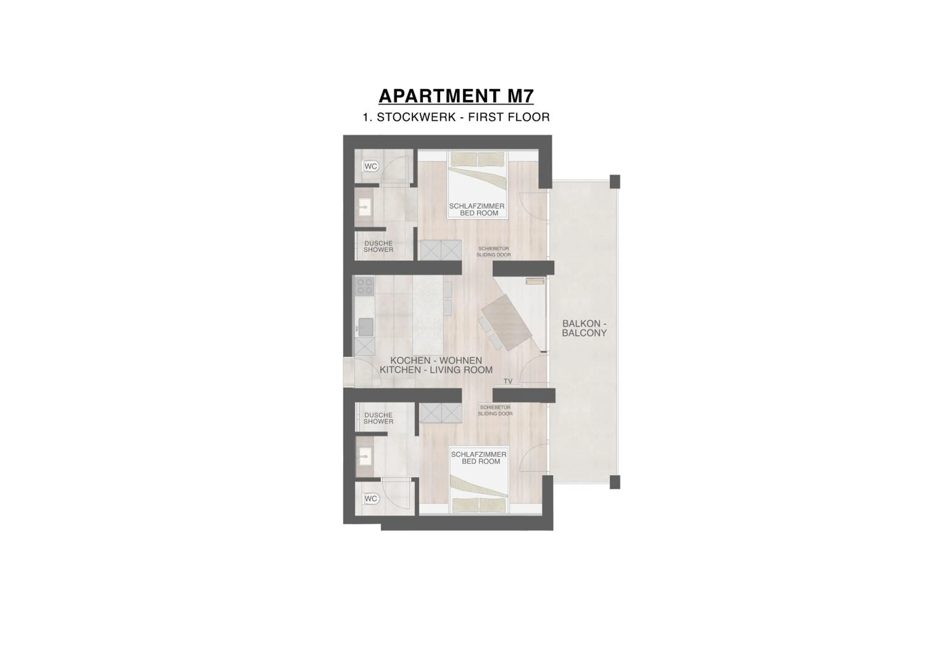 Floor plan in Max Mountain Apartments