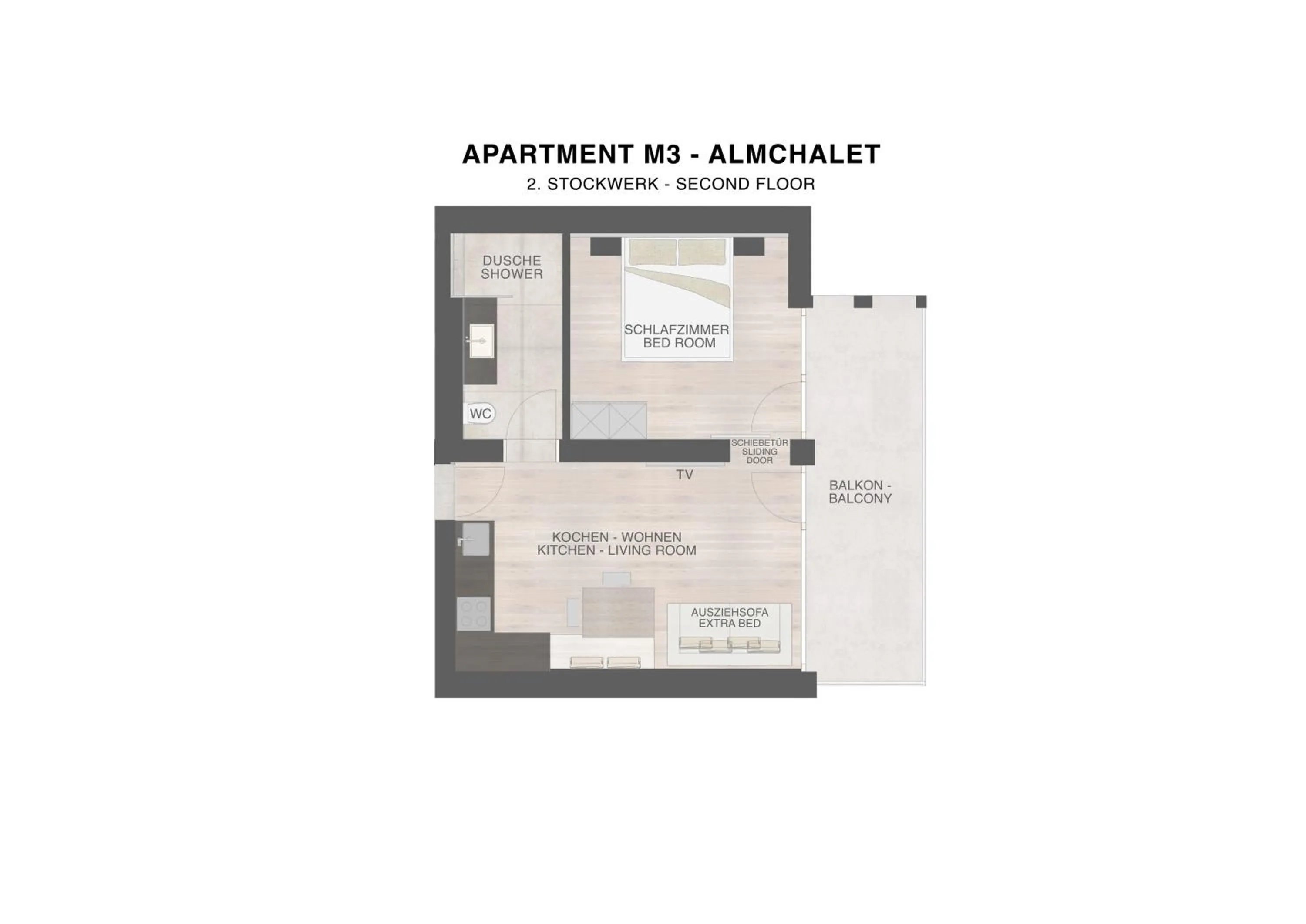 Floor plan in Max Mountain Apartments