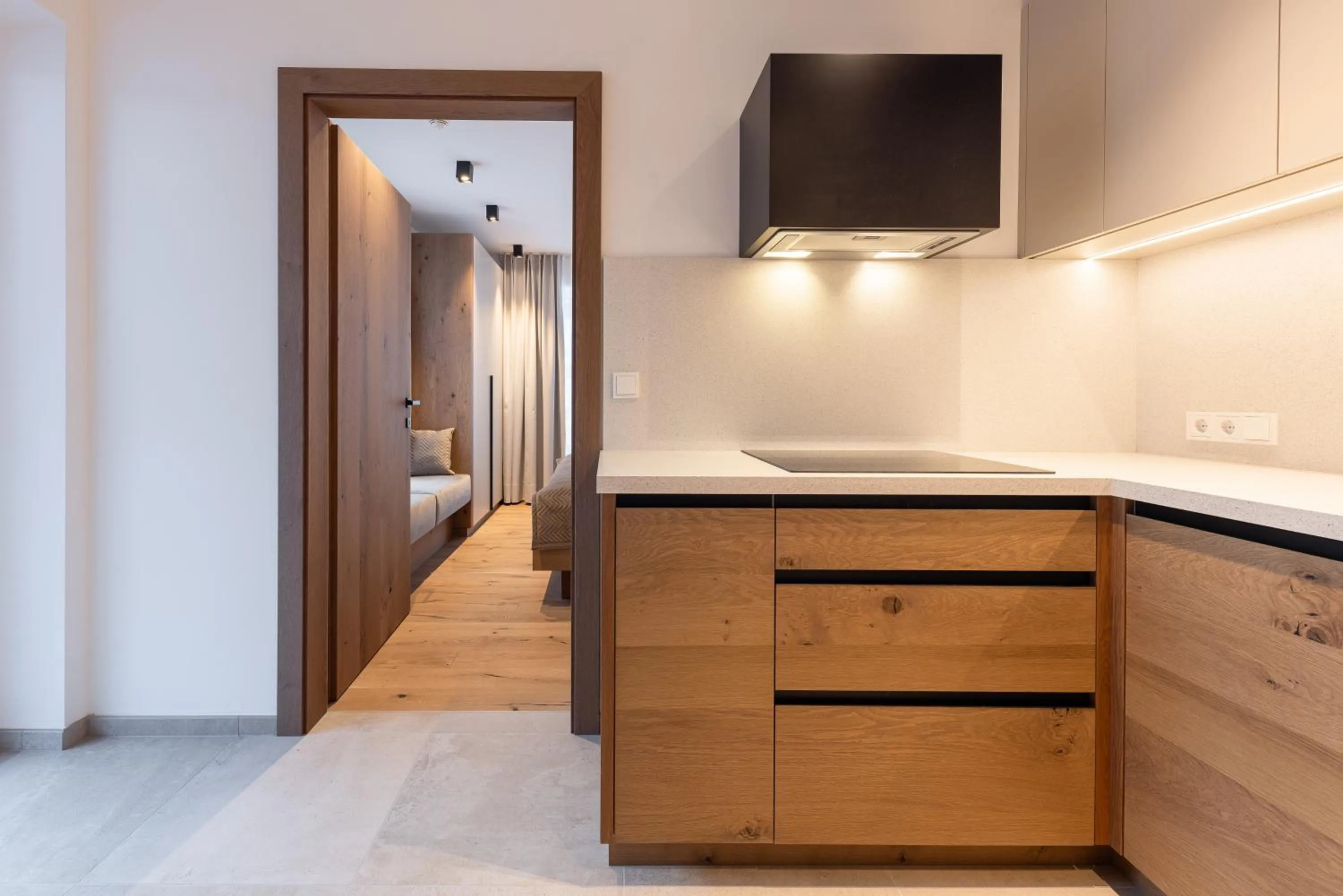 kitchen in Max Mountain Apartments