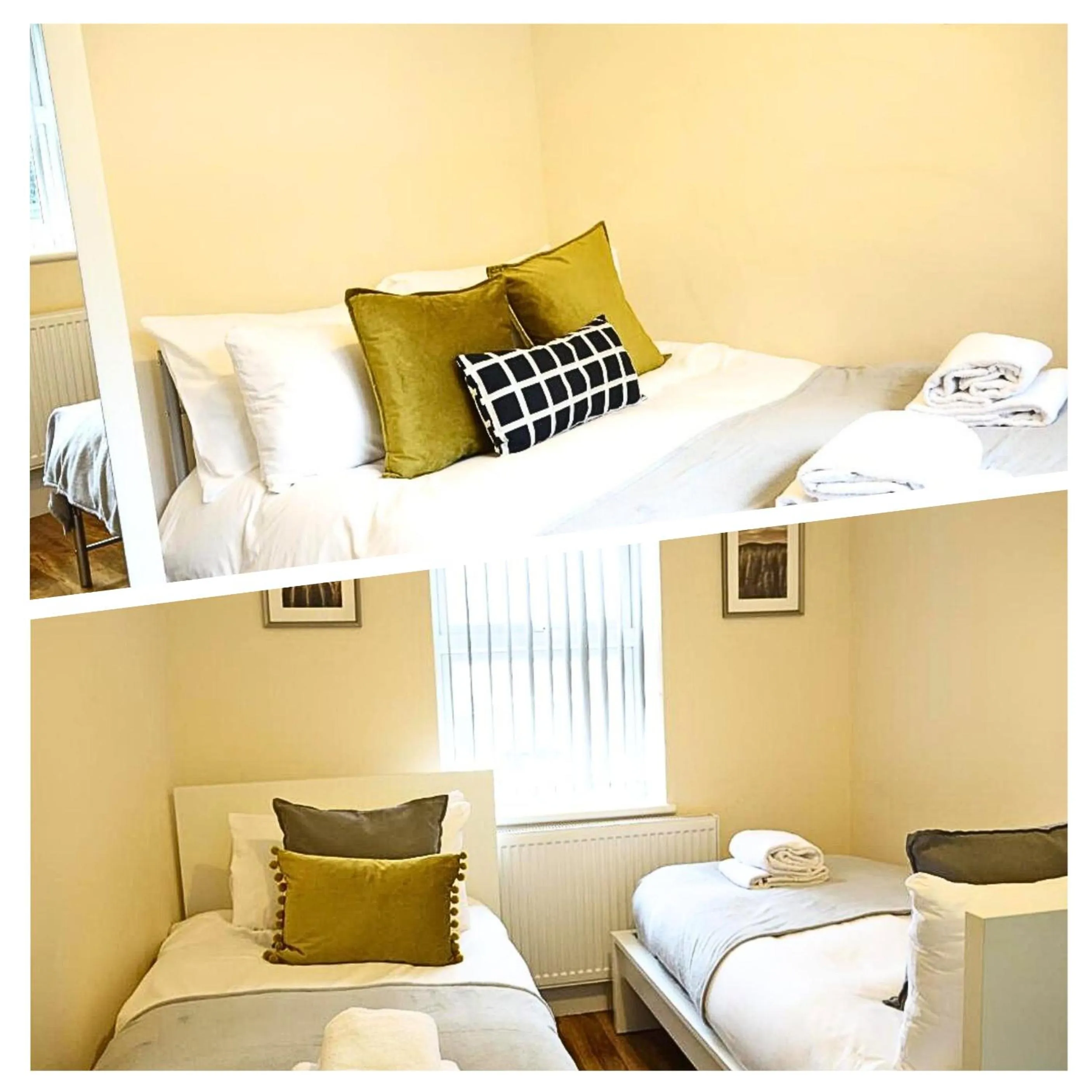 Bed in Heathrow Ensuite Rooms- Auto check in