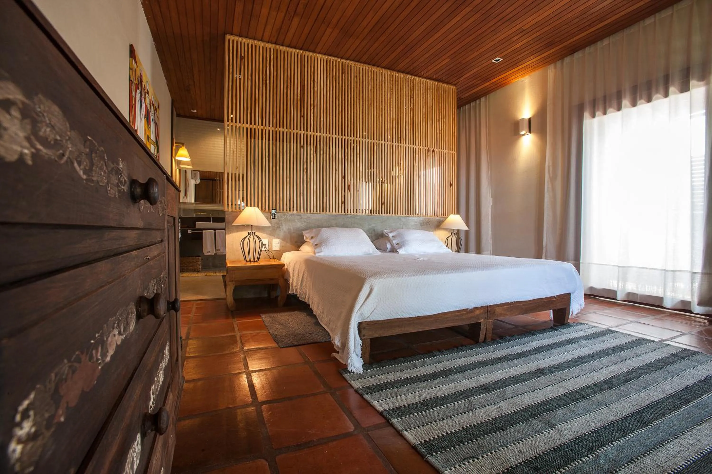 Bed in Hotel Villaggio Tudo Bom