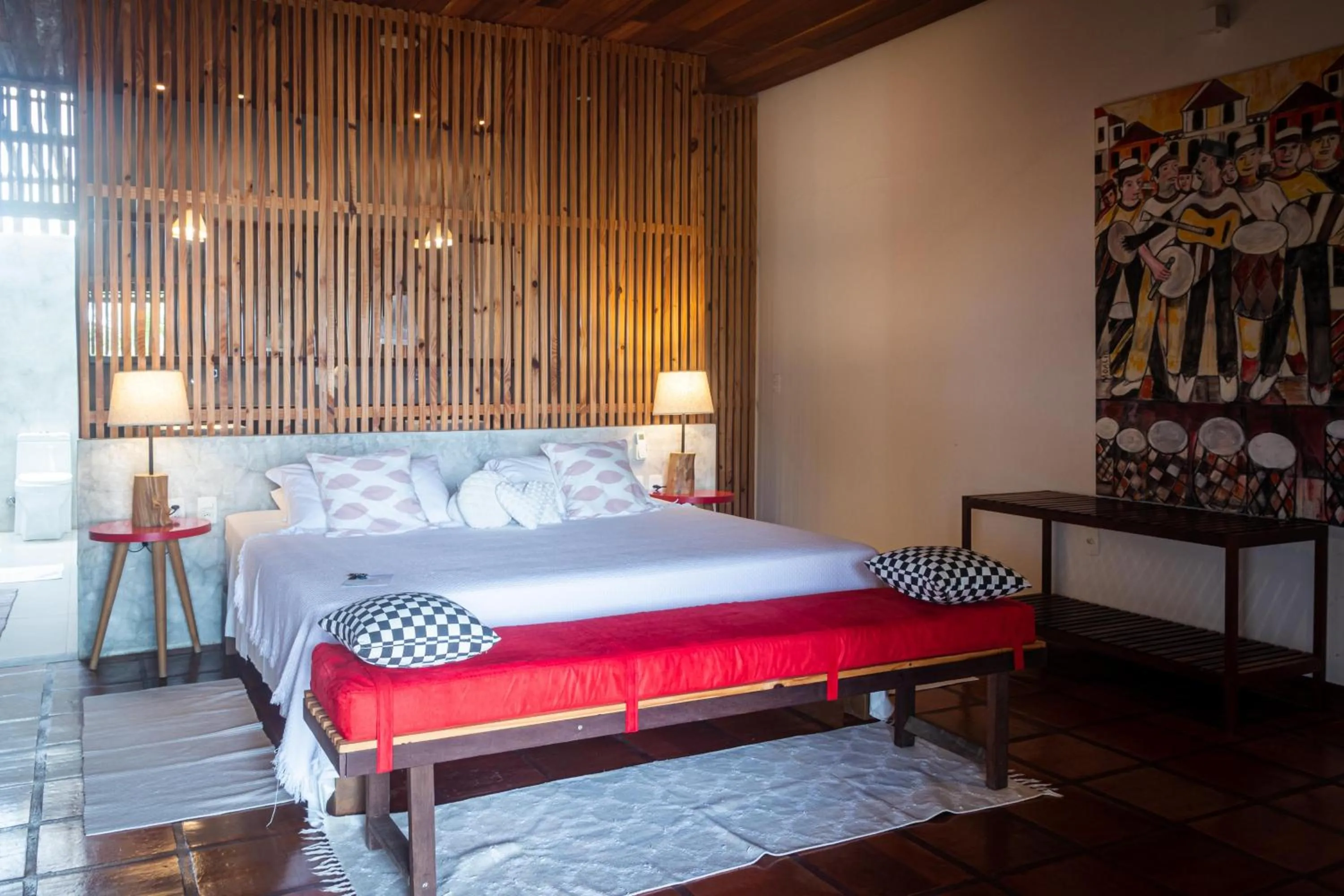 Bed in Hotel Villaggio Tudo Bom