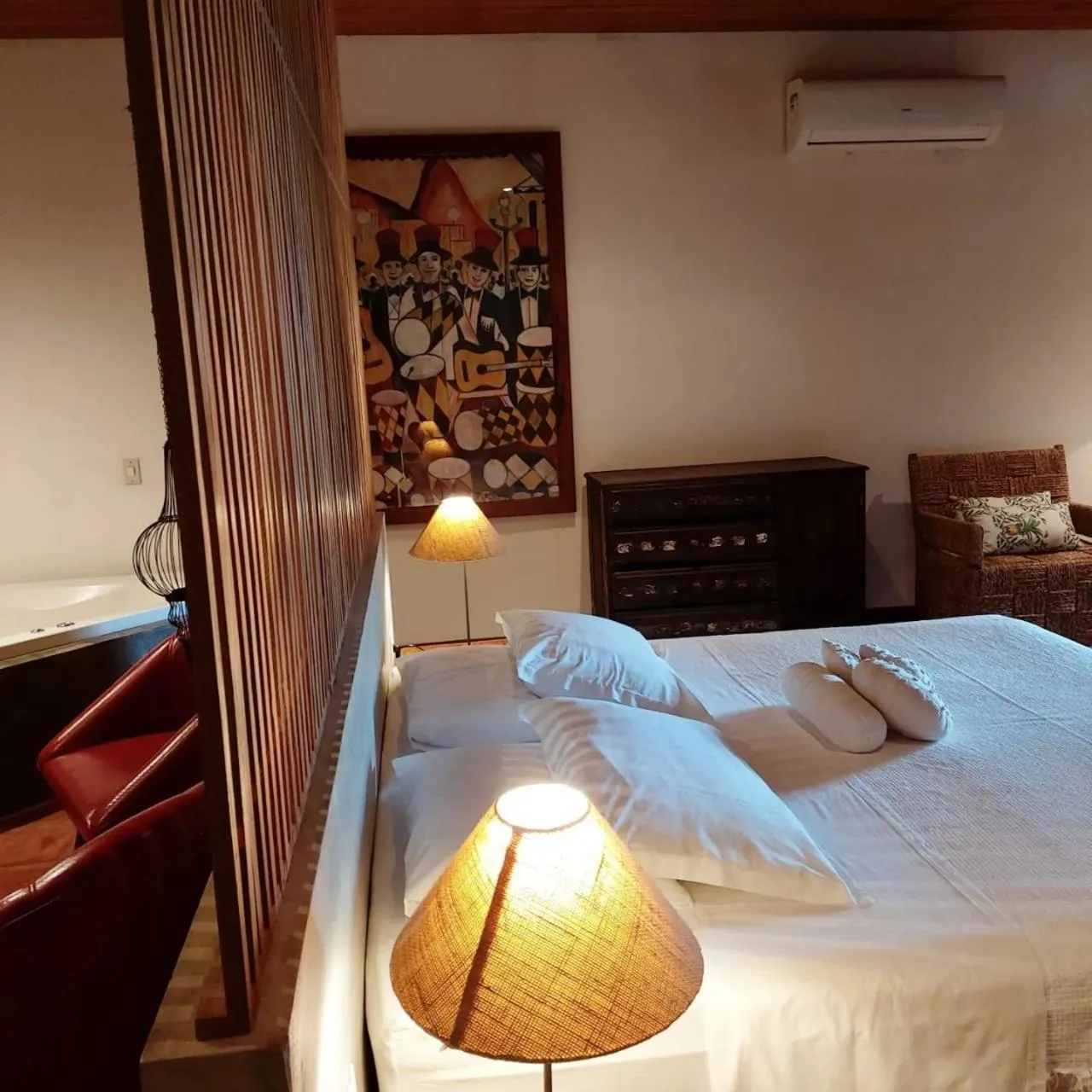 Bed in Hotel Villaggio Tudo Bom