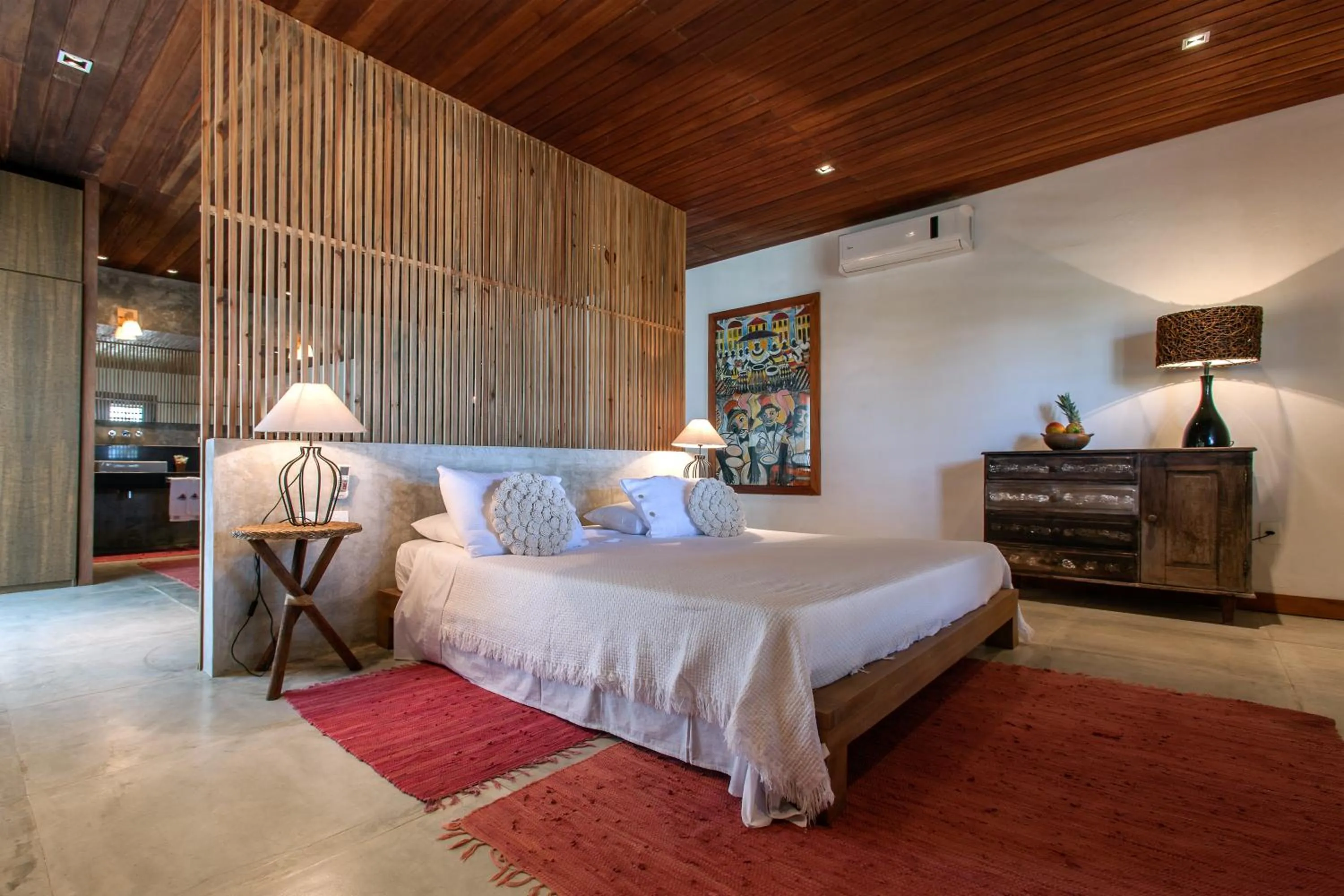 Bed in Hotel Villaggio Tudo Bom