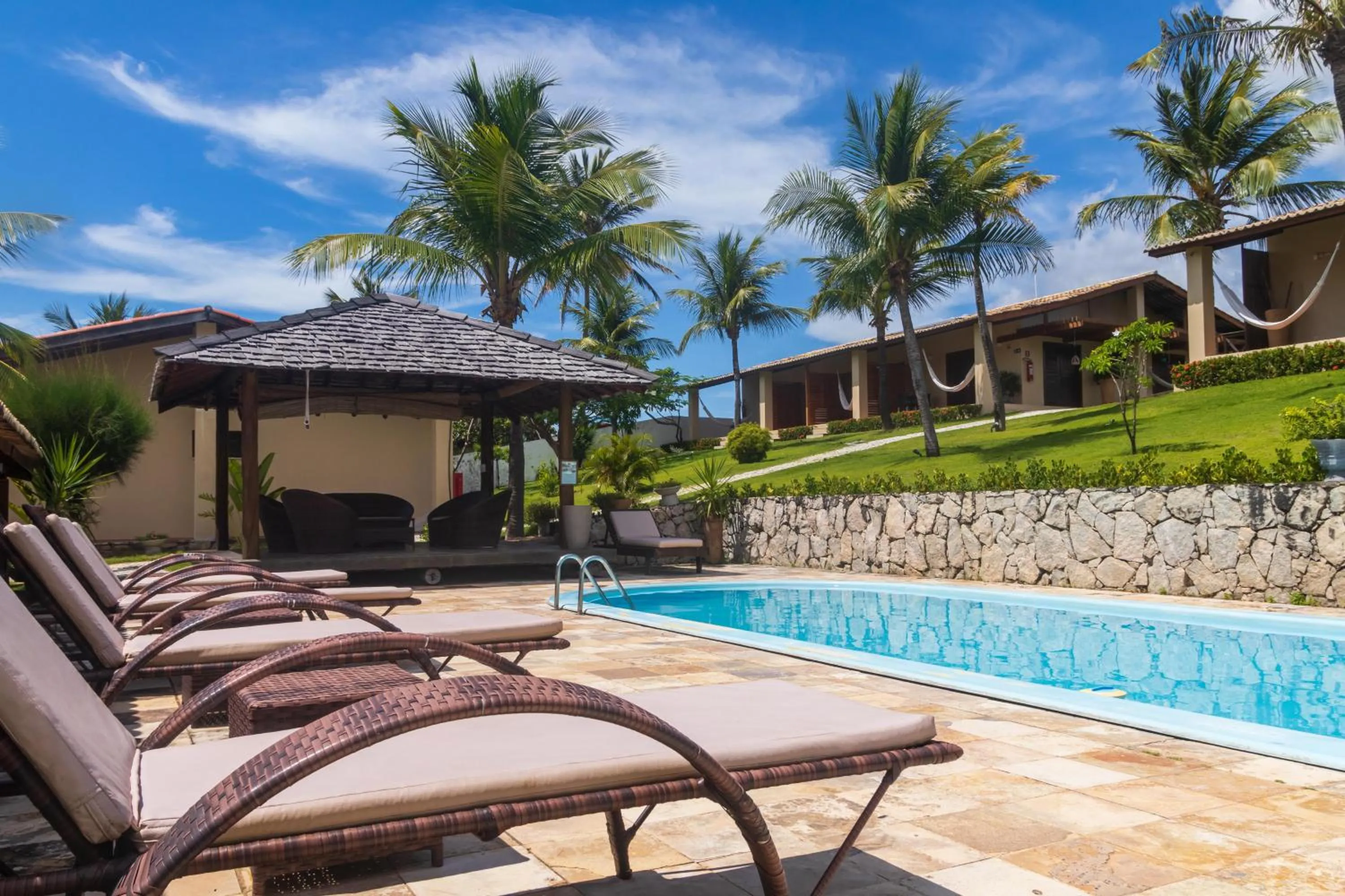 Pool view in Hotel Villaggio Tudo Bom