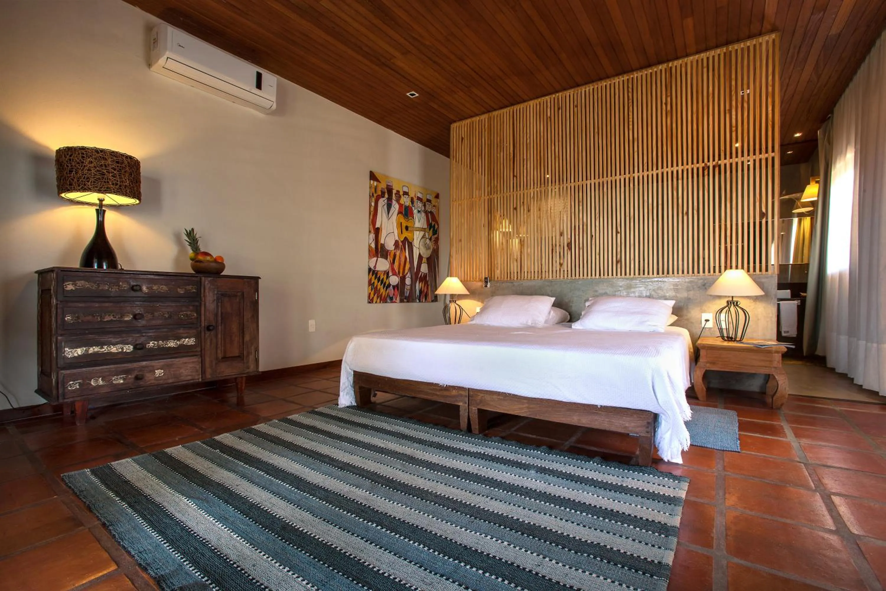 Bed in Hotel Villaggio Tudo Bom