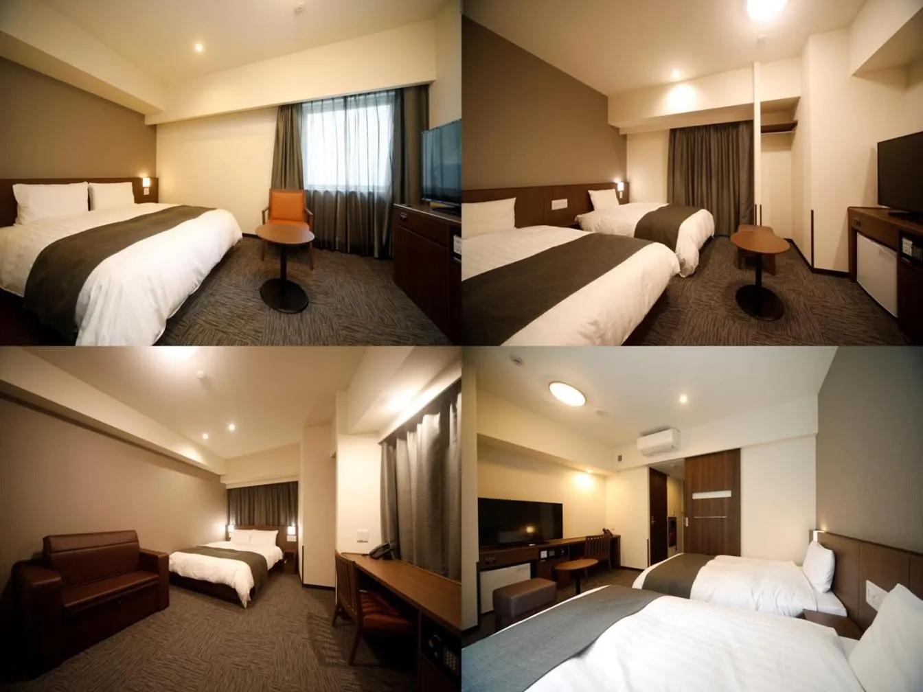 Bed in Dormy Inn Oita