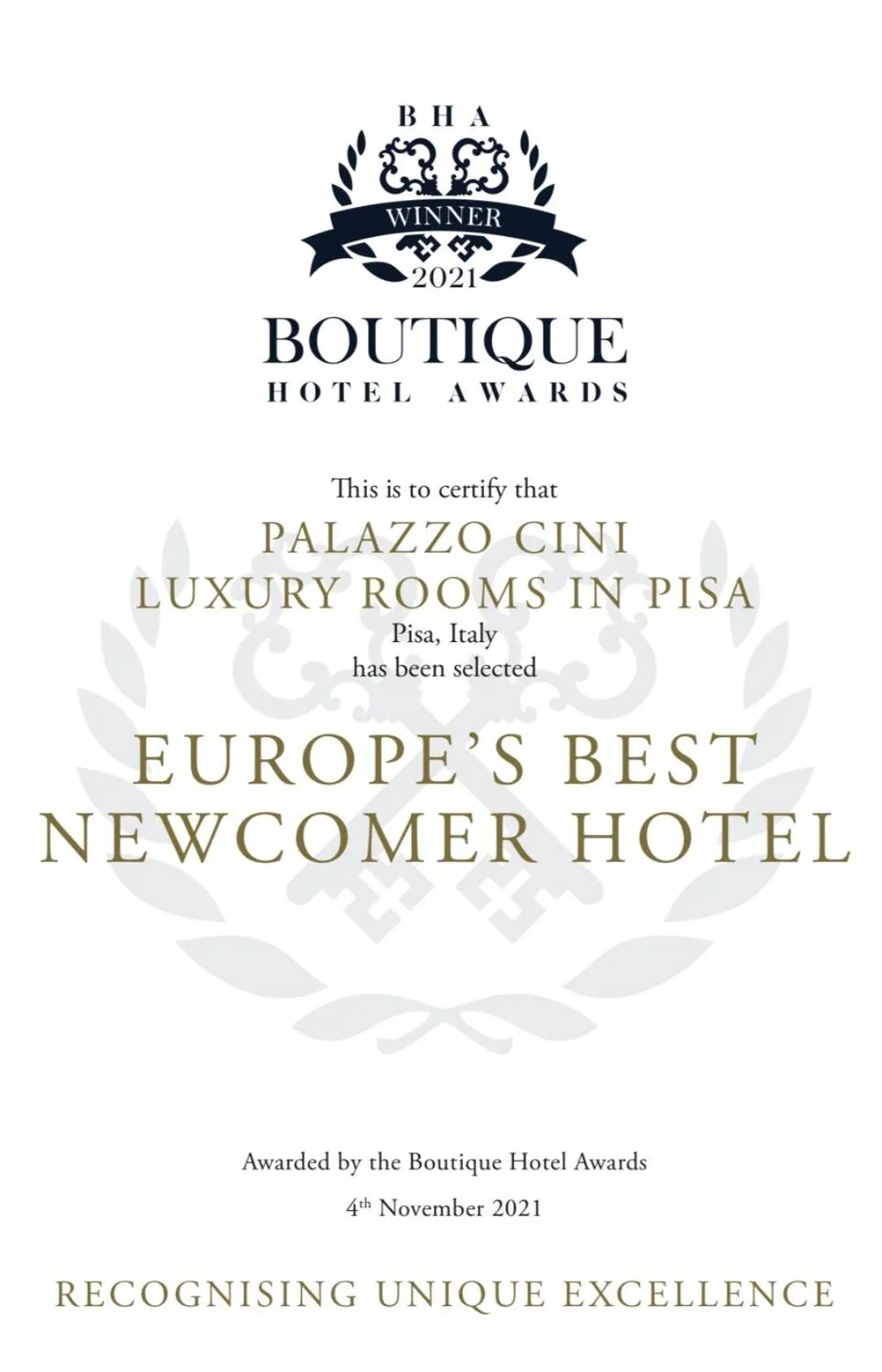 Property logo or sign in Palazzo Cini Luxury Rooms in Pisa