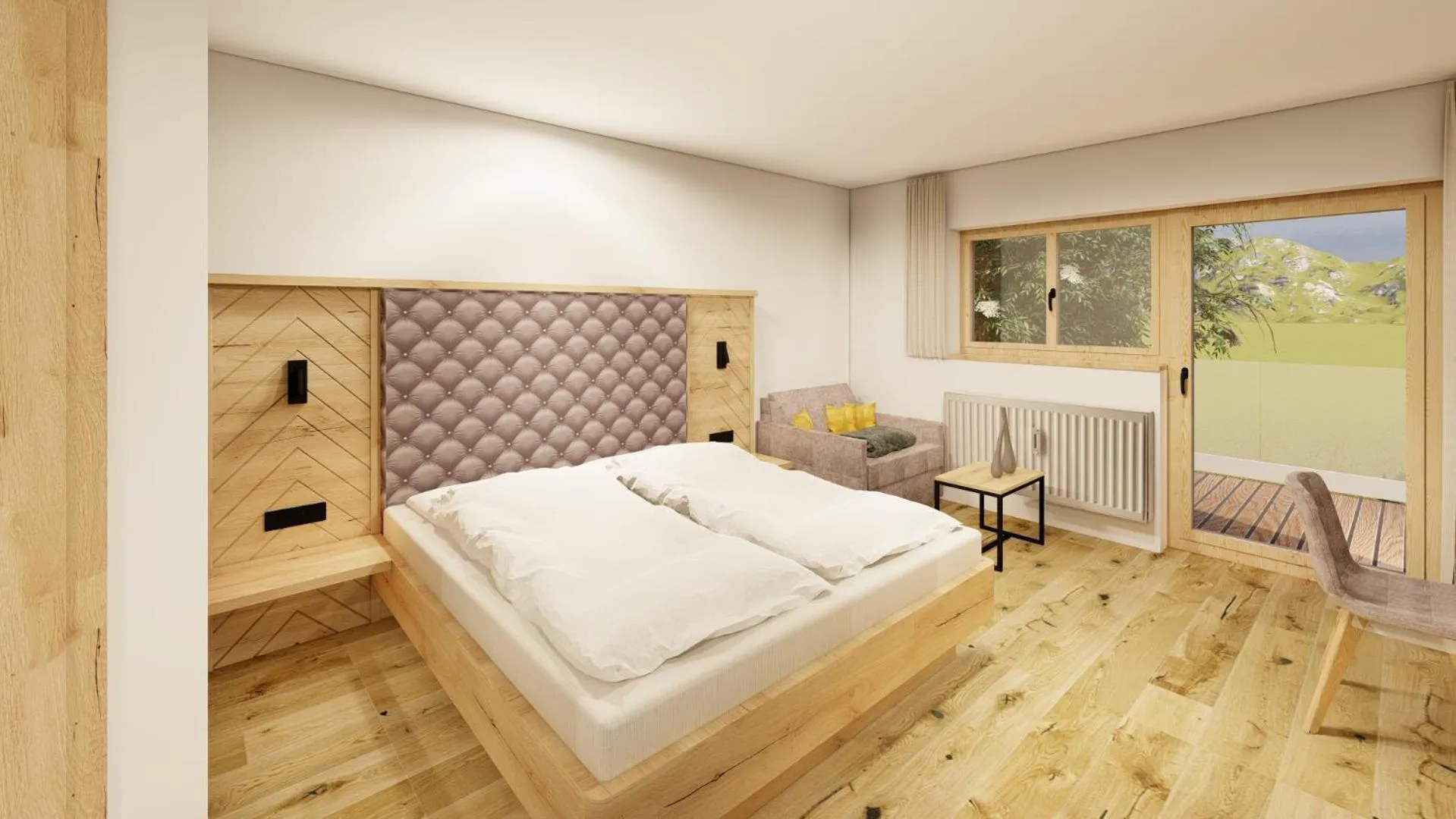 Bed in Hotel Langeck