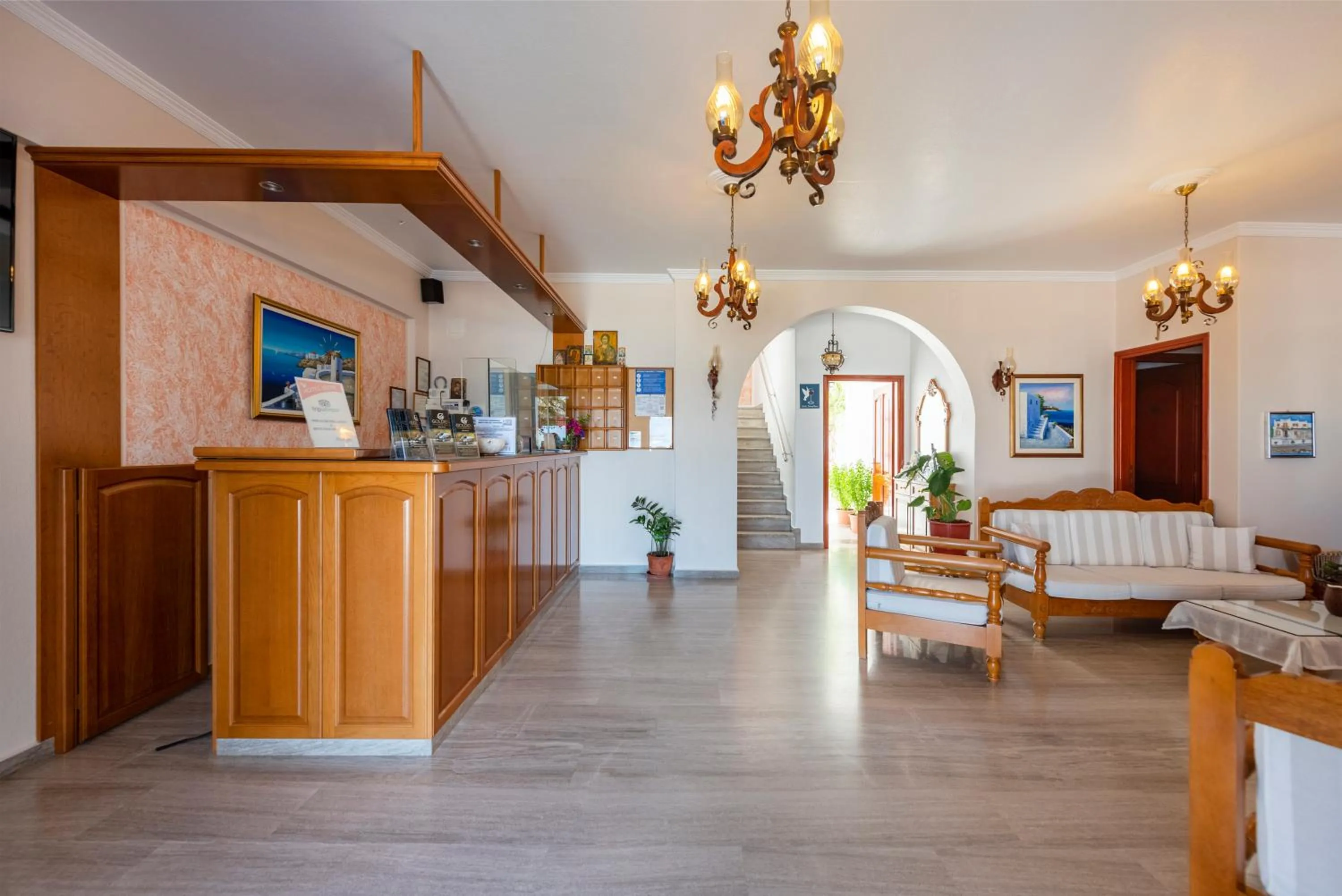 Lobby or reception in Irene Hotel - Beachfront