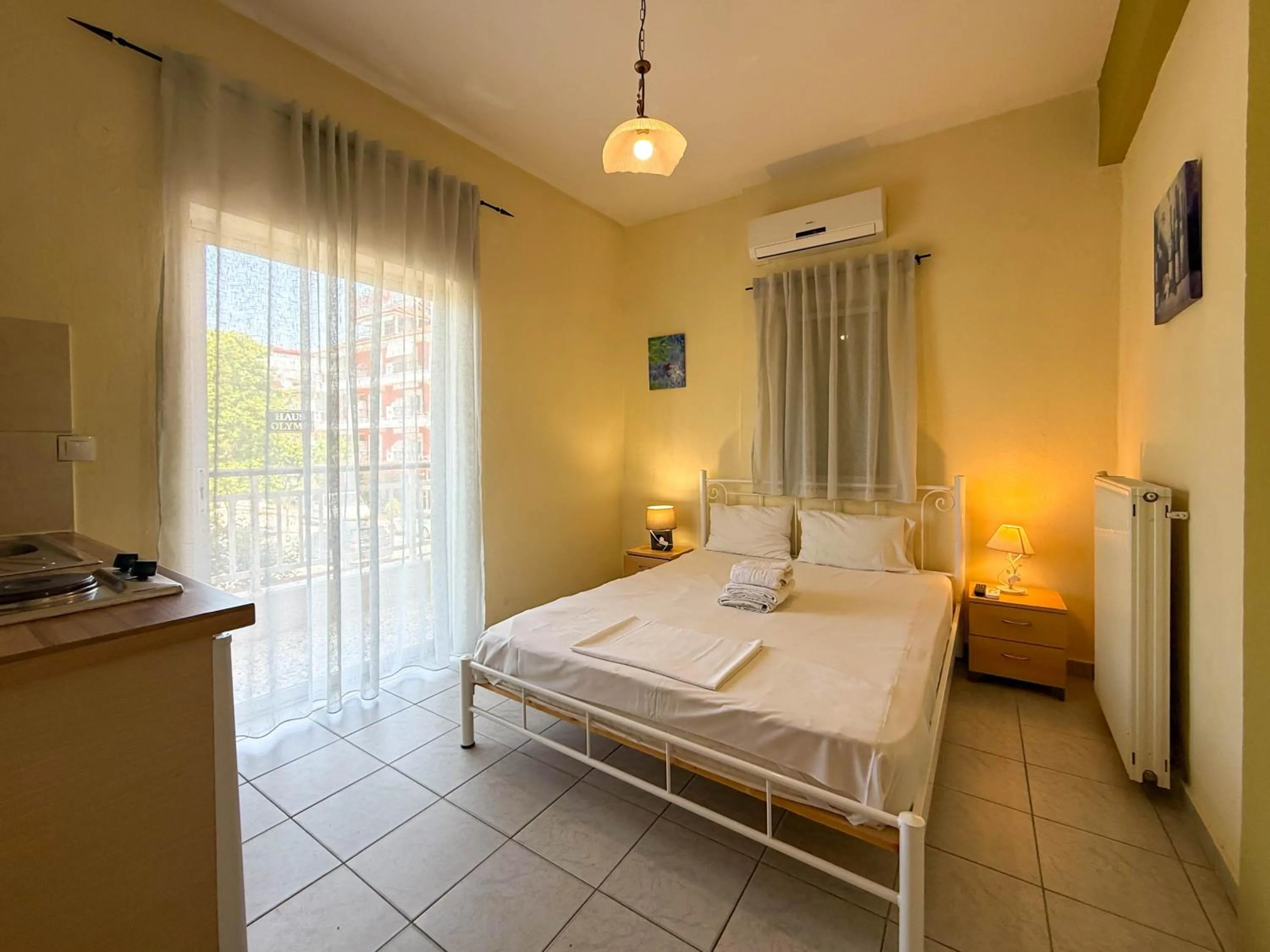 Bedroom, Bed in Haus Olymp
