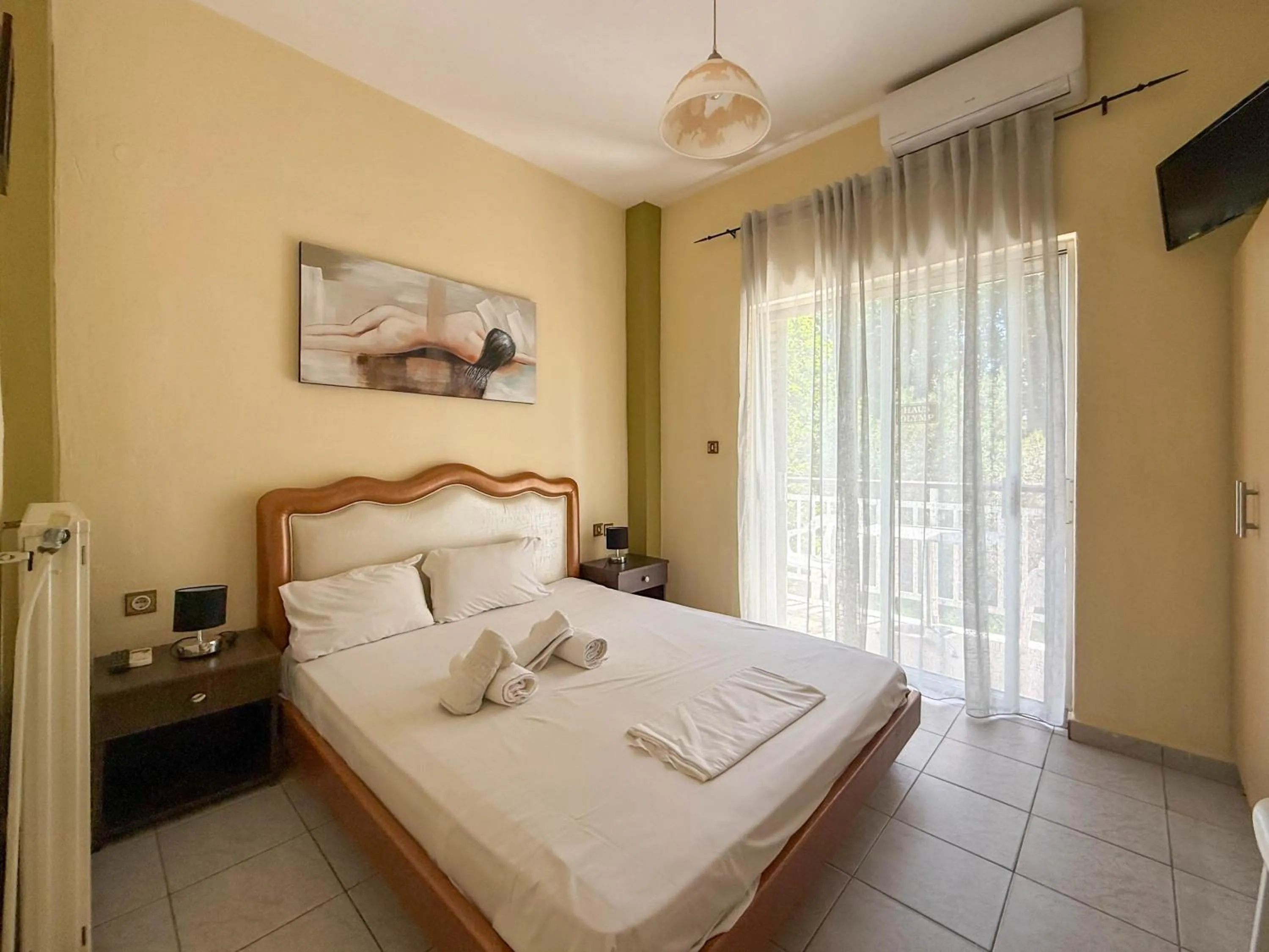 Bedroom, Bed in Haus Olymp