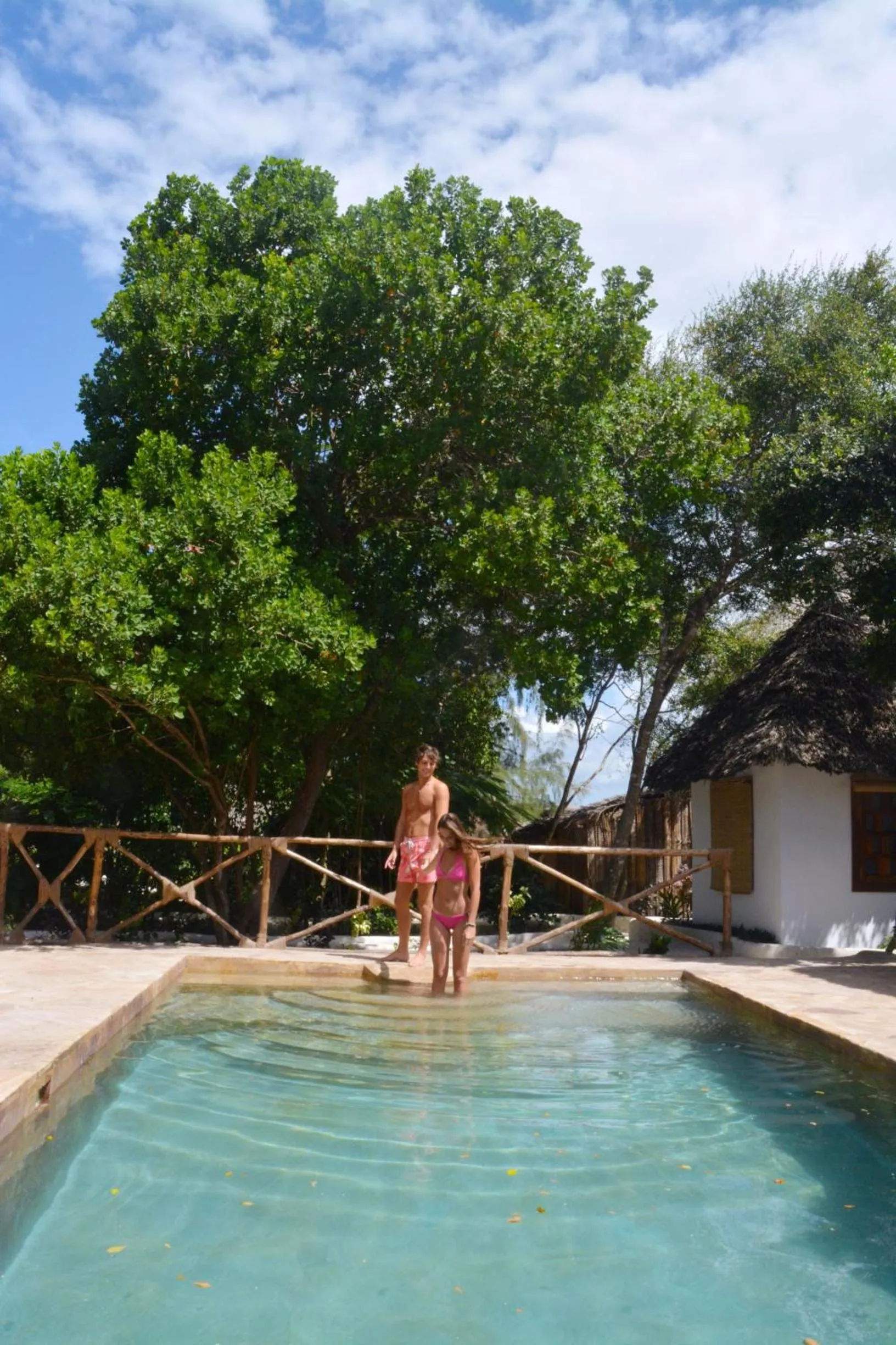 Pool view in The Island - Pongwe Lodge