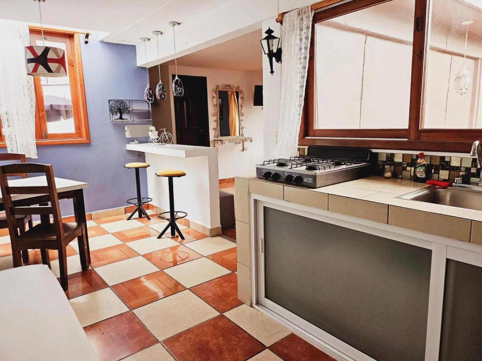 Kitchen or kitchenette in Hotel Jardines Del Carmen