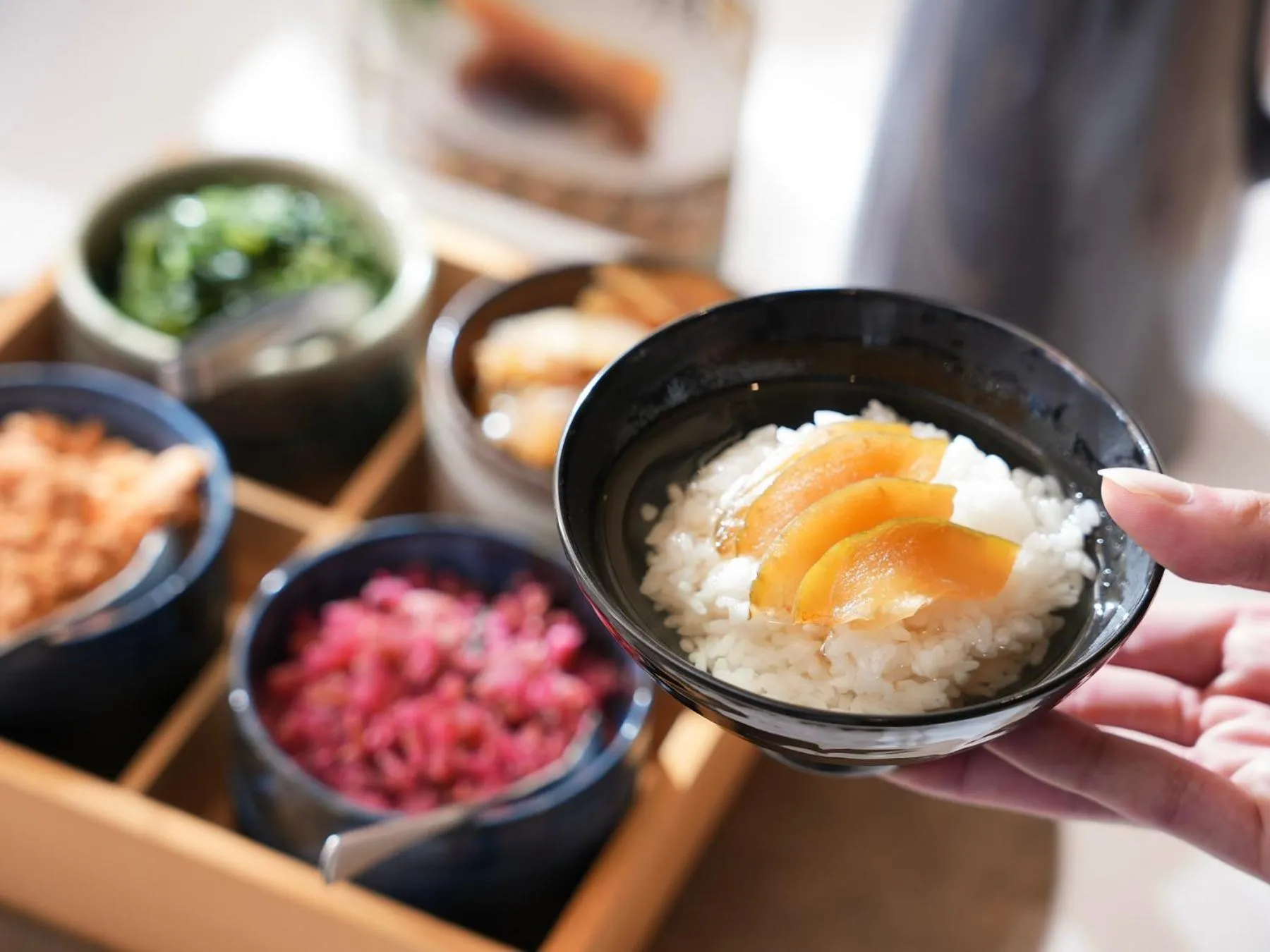 Buffet breakfast in Super Hotel Nara Shin Omiya Ekimae