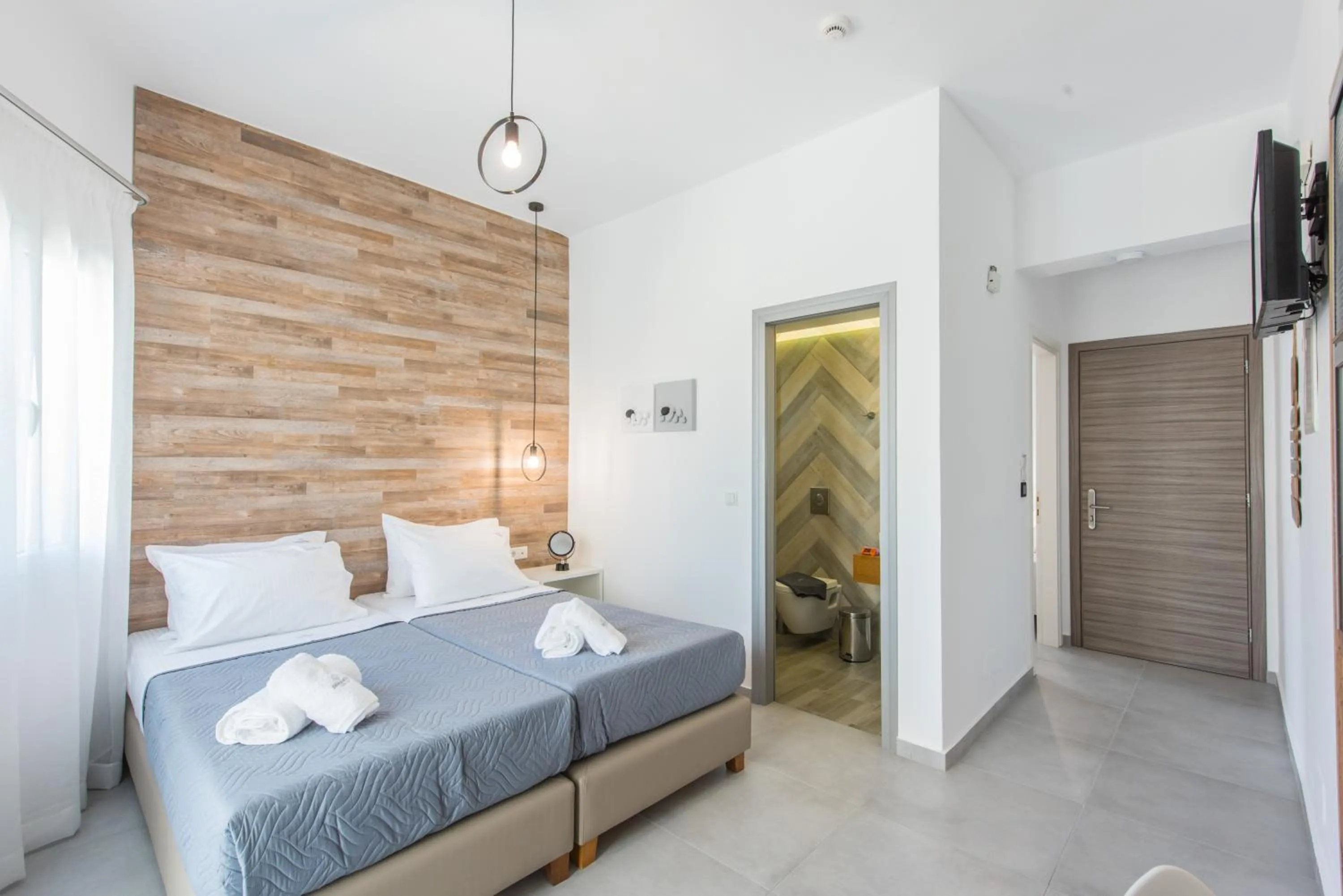 Bed in Dimamiel Malia Inn