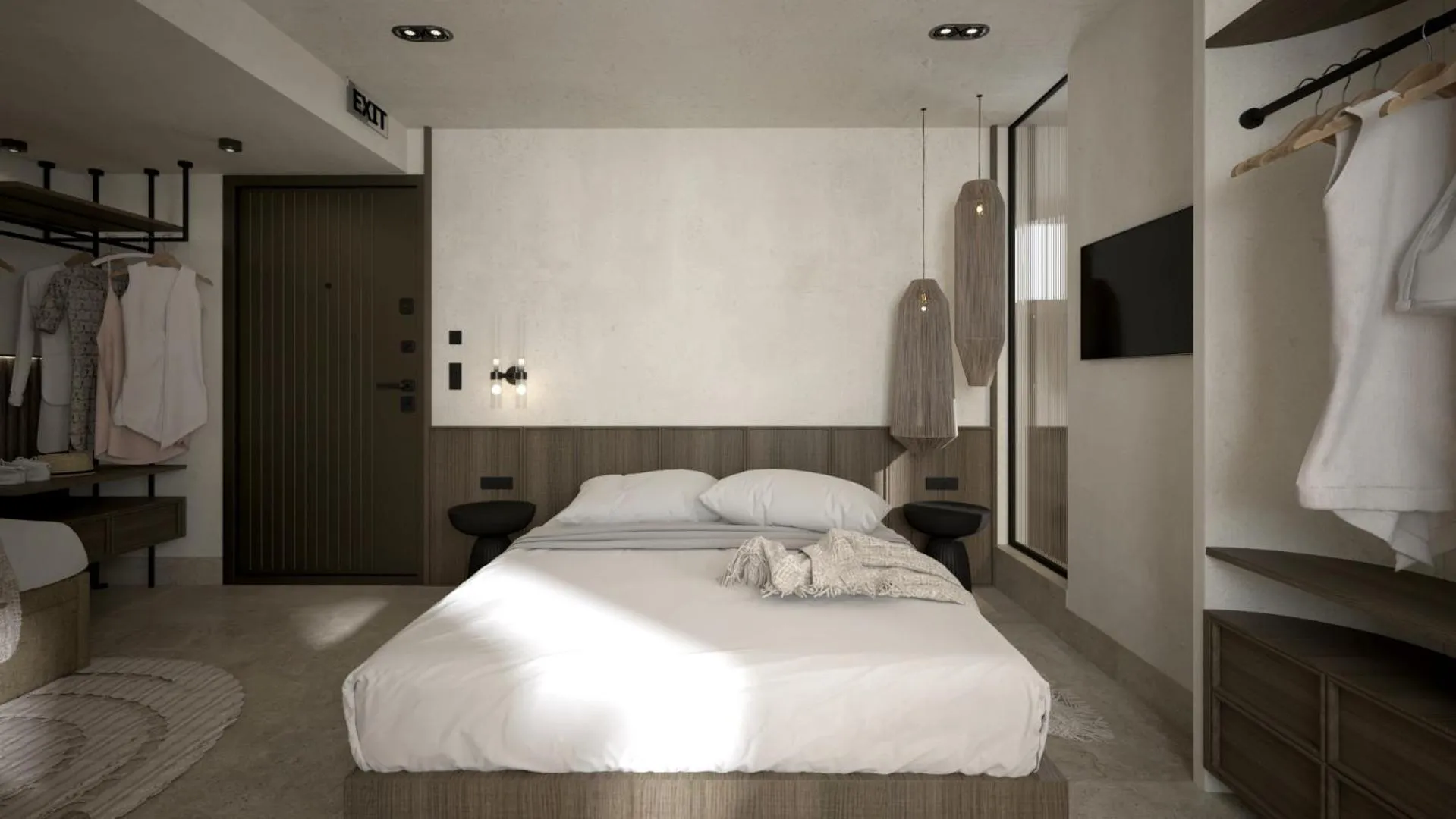 Bed in Dimamiel Malia Inn