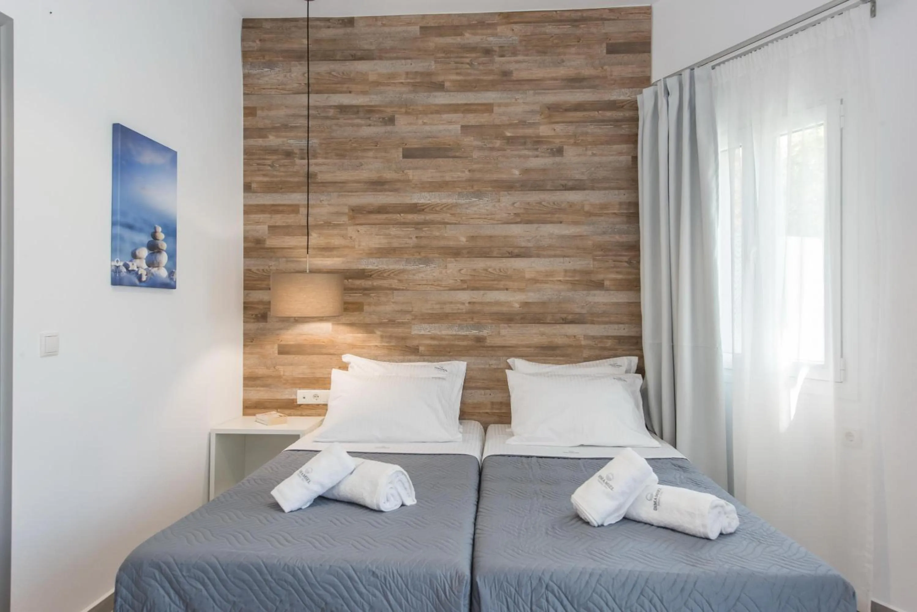 Bed in Dimamiel Malia Inn