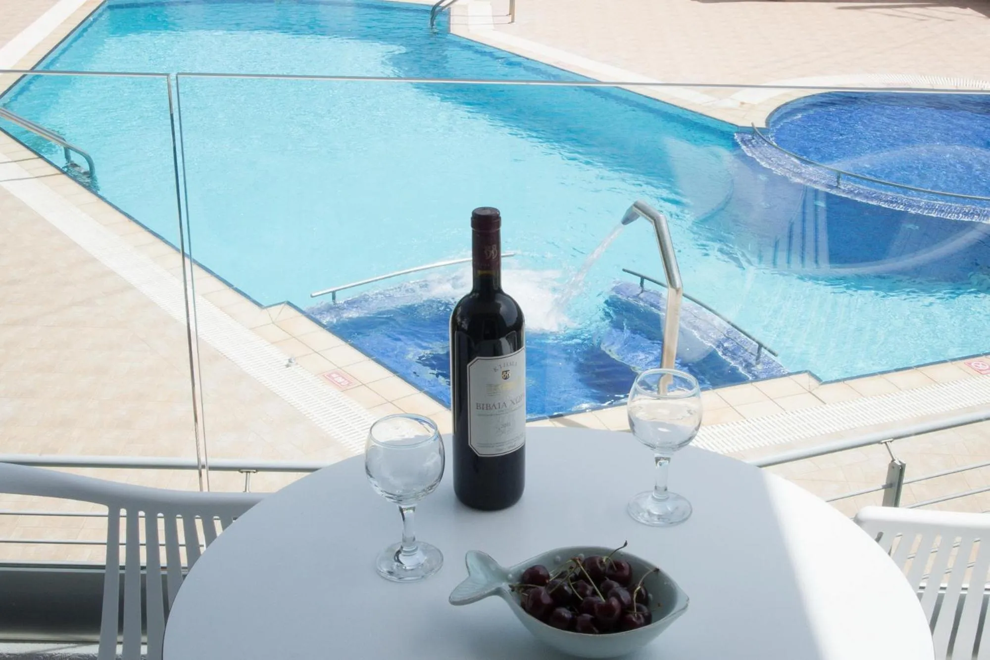 Pool view in Dimamiel Malia Inn